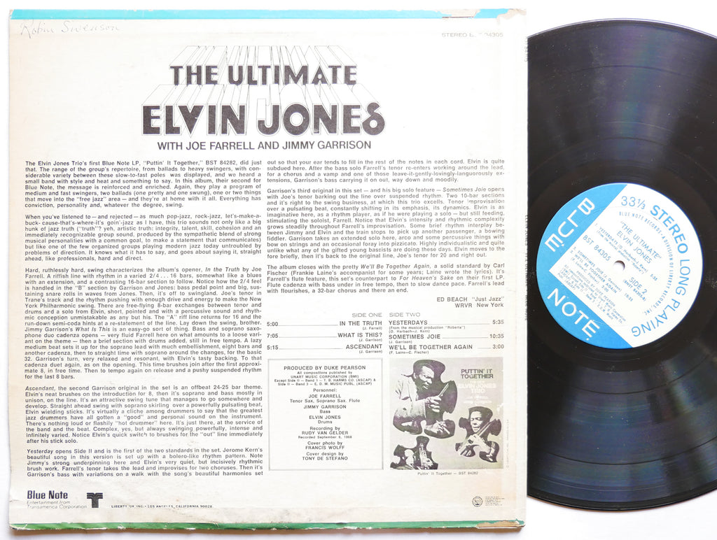 ELVIN JONES The Ultimate LP BLUE NOTE 84305 US 1969 Joe Farrell Jimmy Garrison