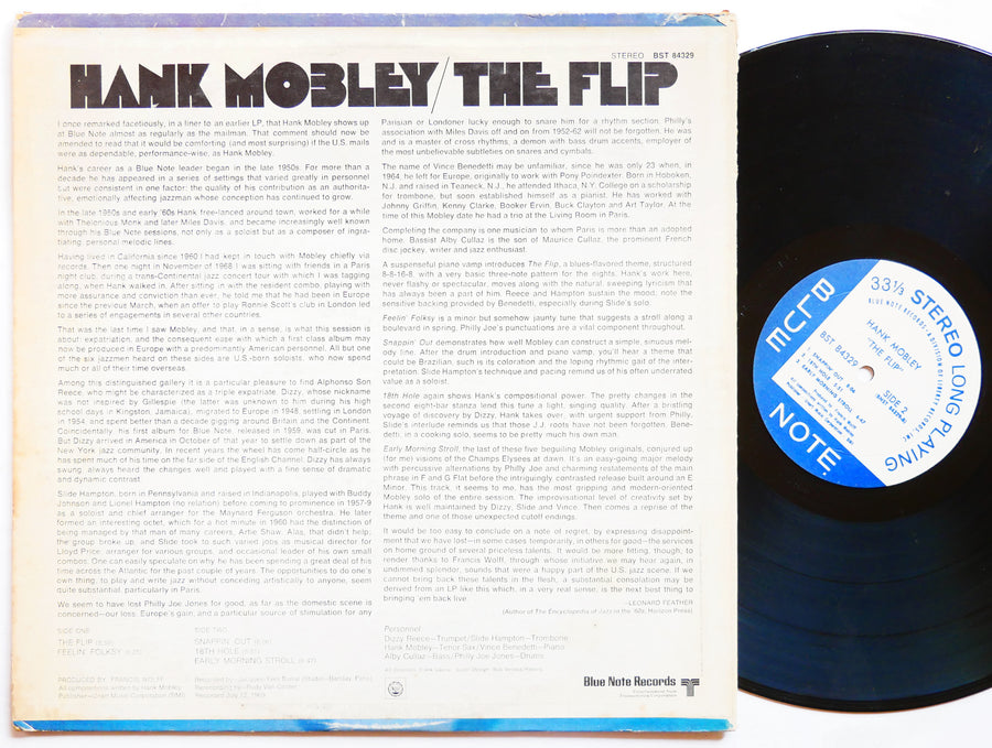 HANK MOBLEY The Flip LP BLUE NOTE BST 84329 US 1970 RVG LIBERTY Dizzy Reece