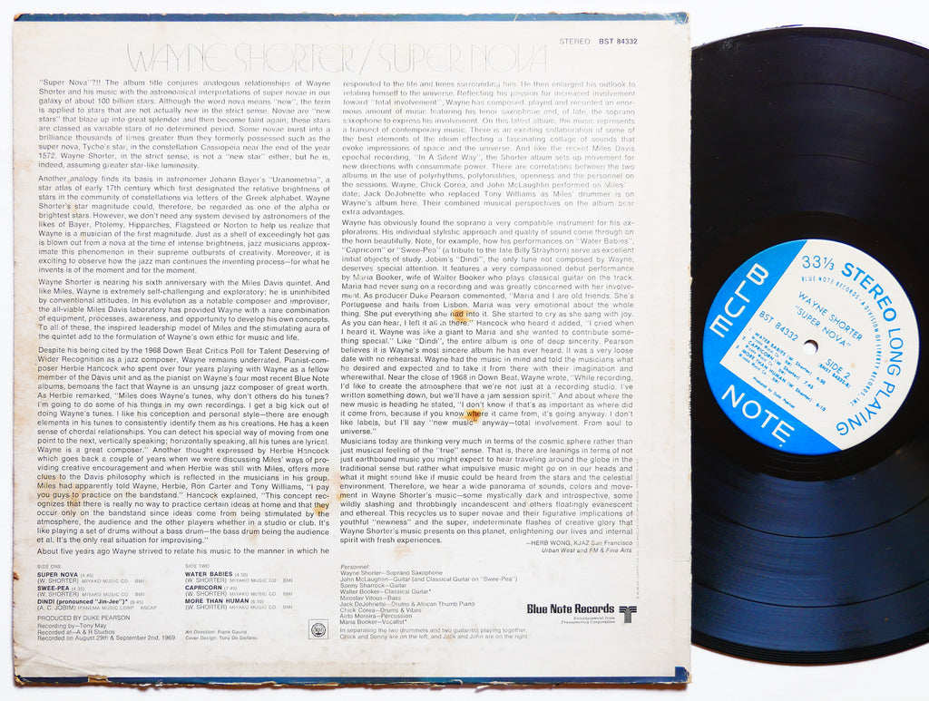WAYNE SHORTER Super Nova LP BLUE NOTE 84332 US 1970 Chick Corea Jack DeJohnette