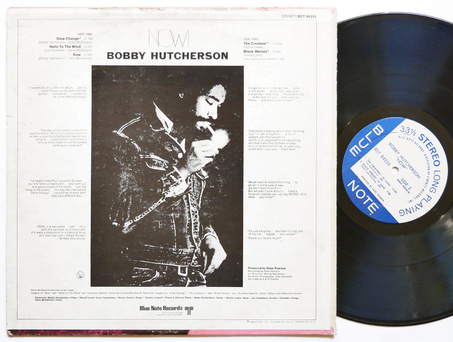 BOBBY HUTCHERSON HAROLD LAND Now! LP BLUE NOTE BST 84333 US 1970 Stanley Cowell