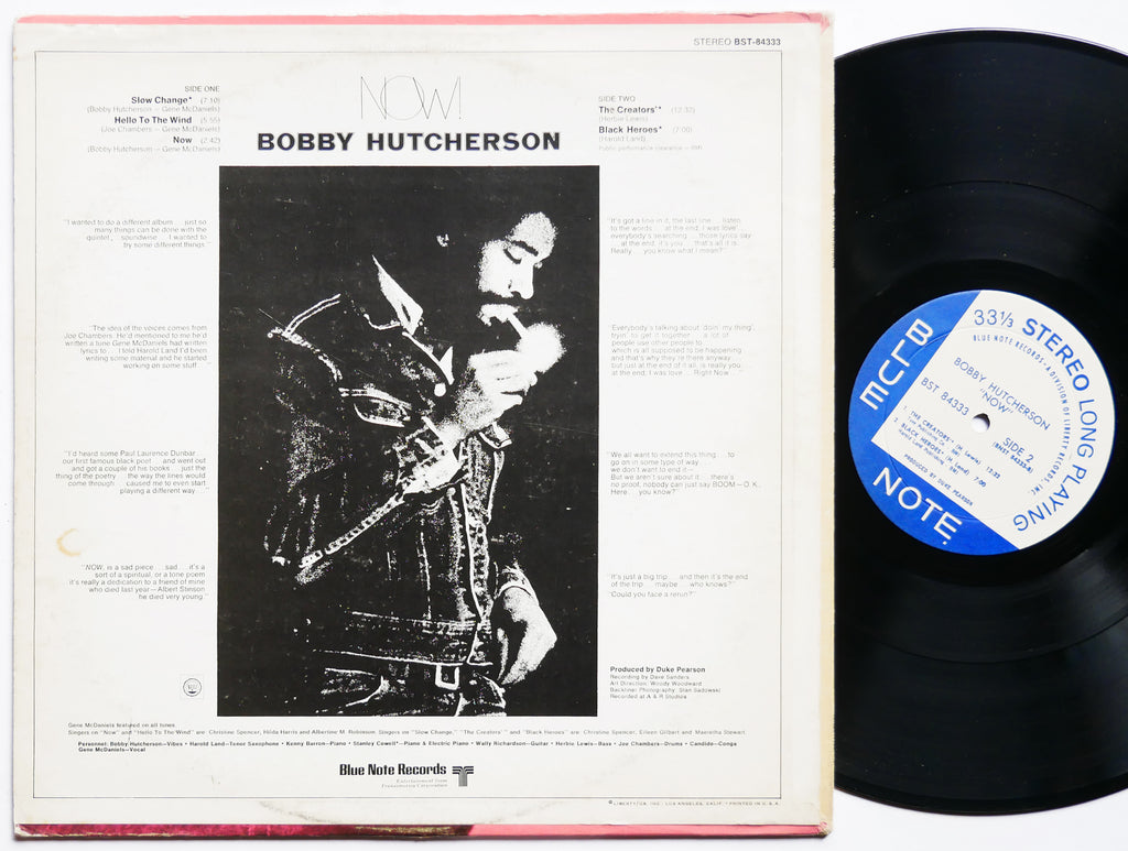 BOBBY HUTCHERSON HAROLD LAND Now! LP BLUE NOTE BST 84333 US 1970 Stanley Cowell