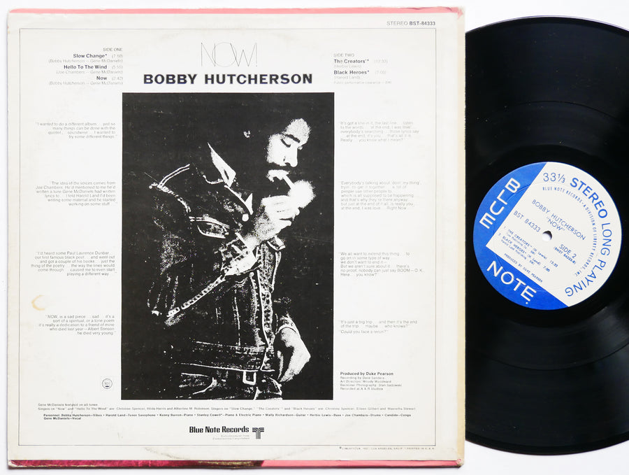 BOBBY HUTCHERSON HAROLD LAND Now! LP BLUE NOTE BST 84333 US 1970 Stanley Cowell