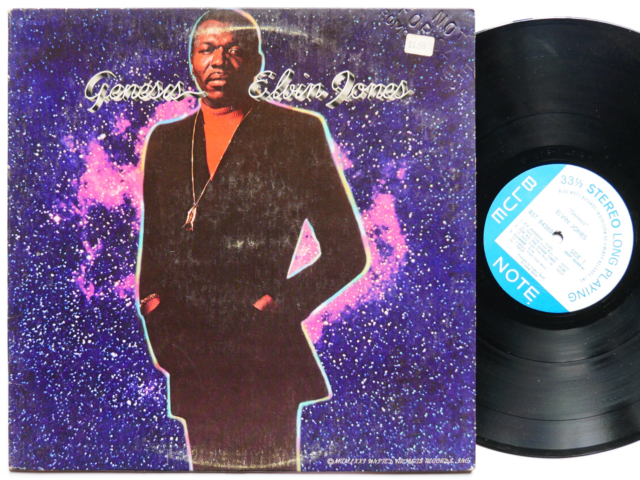 ELVIN JONES Genesis LP BLUE NOTE BST 84369 US 1971 RVG Frank Foster Joe Farrell