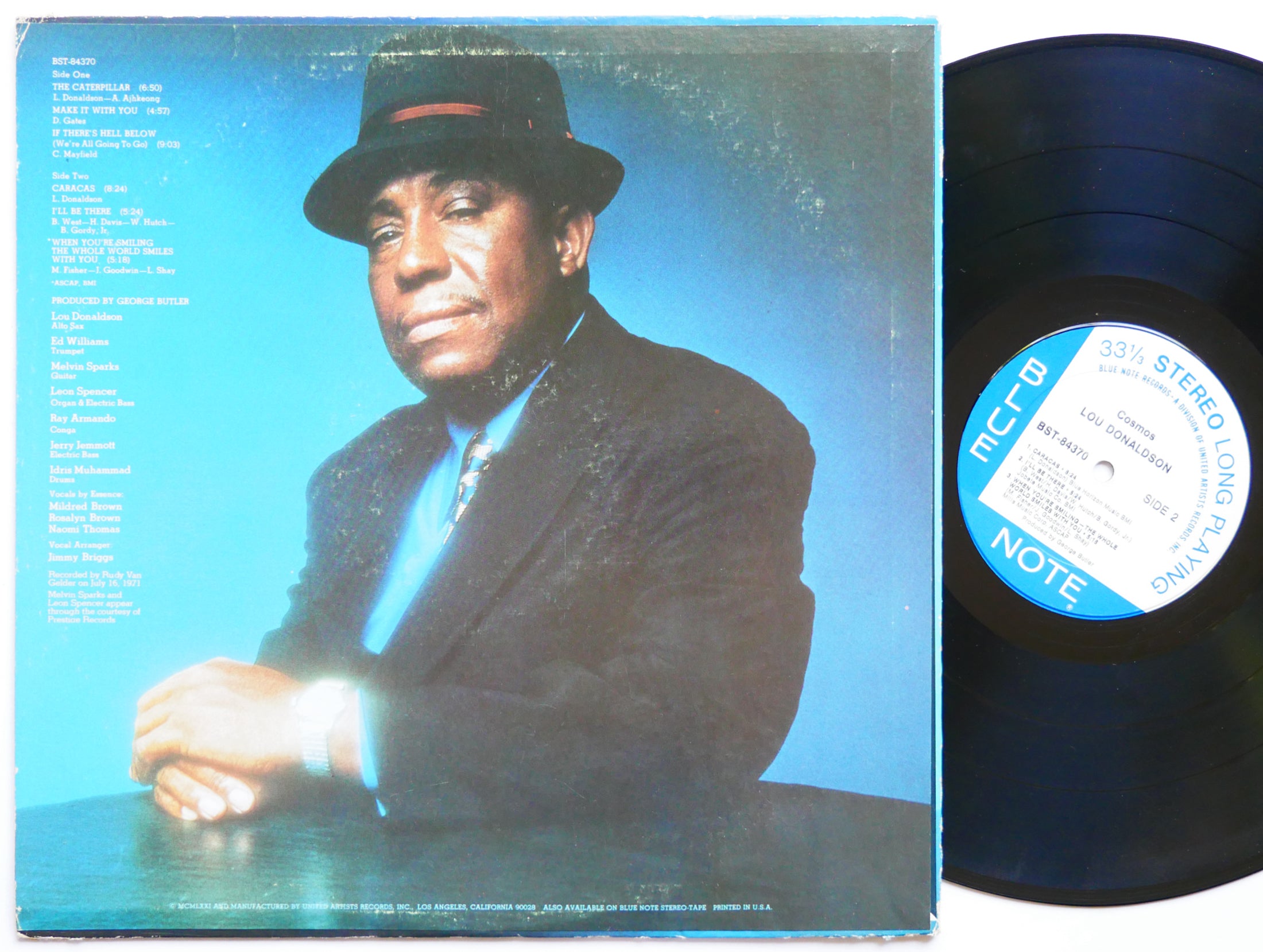 LOU DONALDSON Cosmos LP BLUE NOTE 84370 US 1971 UA Melvin Sparks Leon Spencer