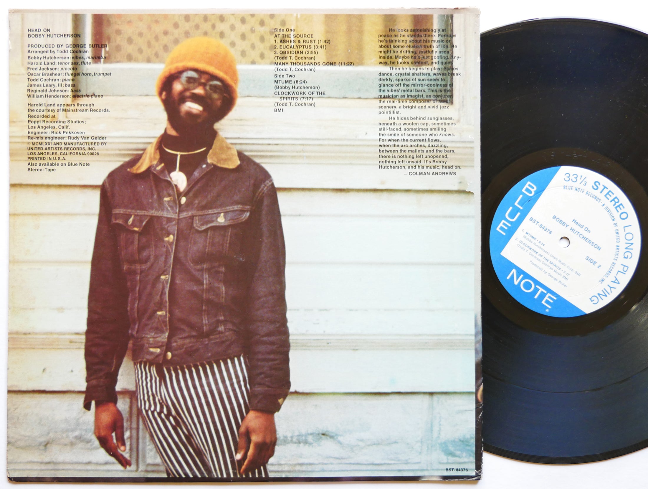 BOBBY HUTCHERSON Head On LP BLUE NOTE BST 84376 US 1971 Harold Land VG+