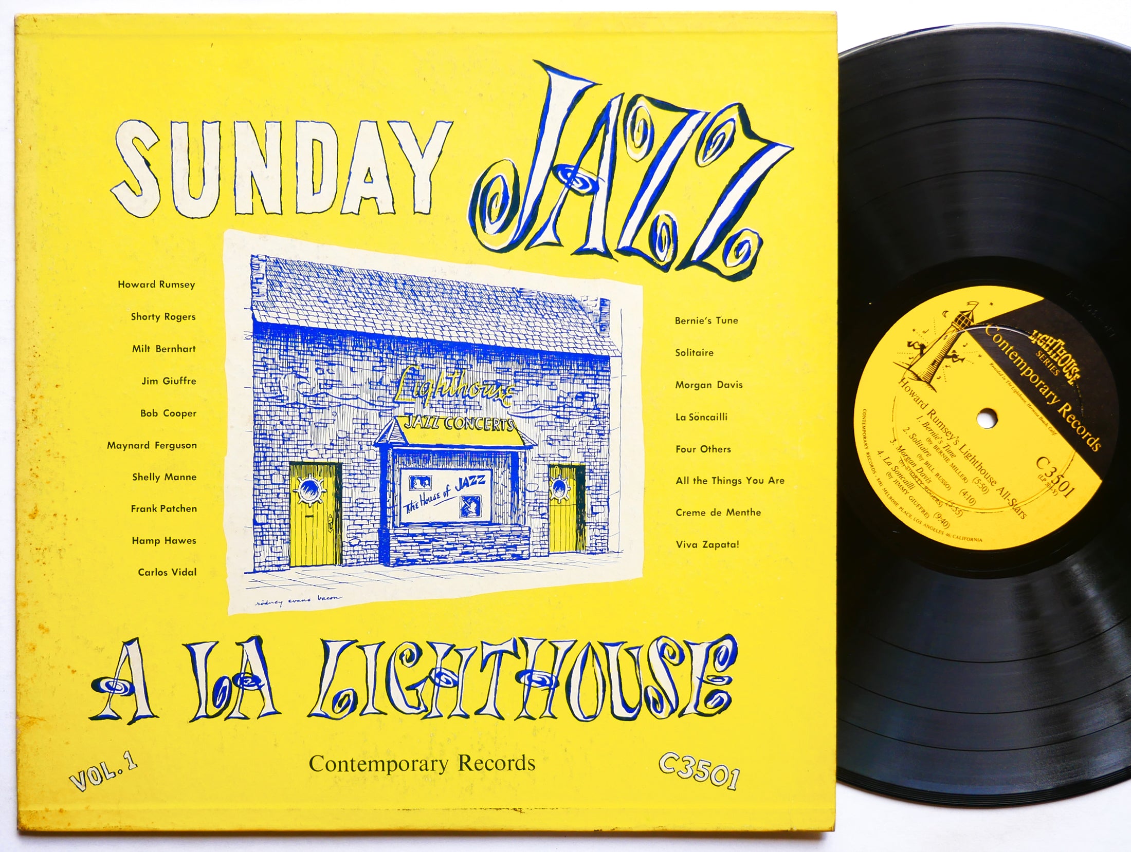 HOWARD RUMSEY Sunday Jazz A La Lighthouse 1 LP CONTEMPORARY C3501 Hampton Hawes
