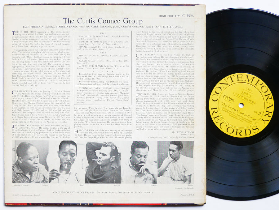CURTIS COUNCE Group CONTEMPORARY C3526 US 1957 DG MONO Carl Perkins Harold Land