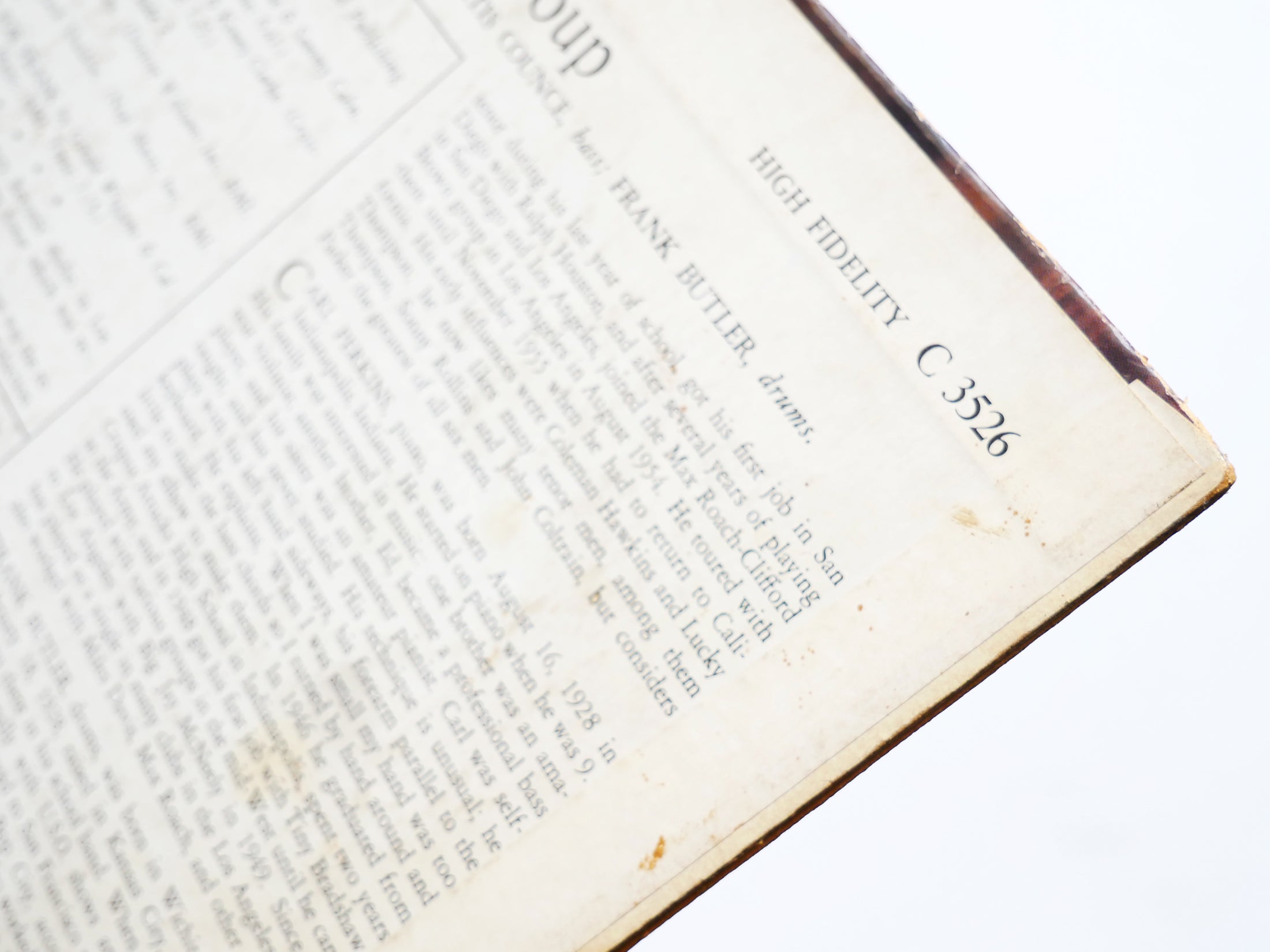 CURTIS COUNCE Group CONTEMPORARY C3526 US 1957 DG MONO Carl Perkins Harold Land