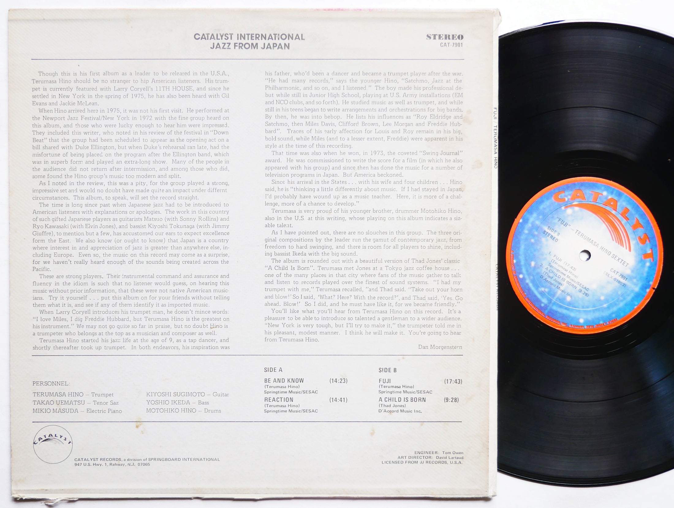 TERUMASA HINO Sextet Fuji LP CATALYST RECORDS CAT-7901 US 1976 Motohiko Hino