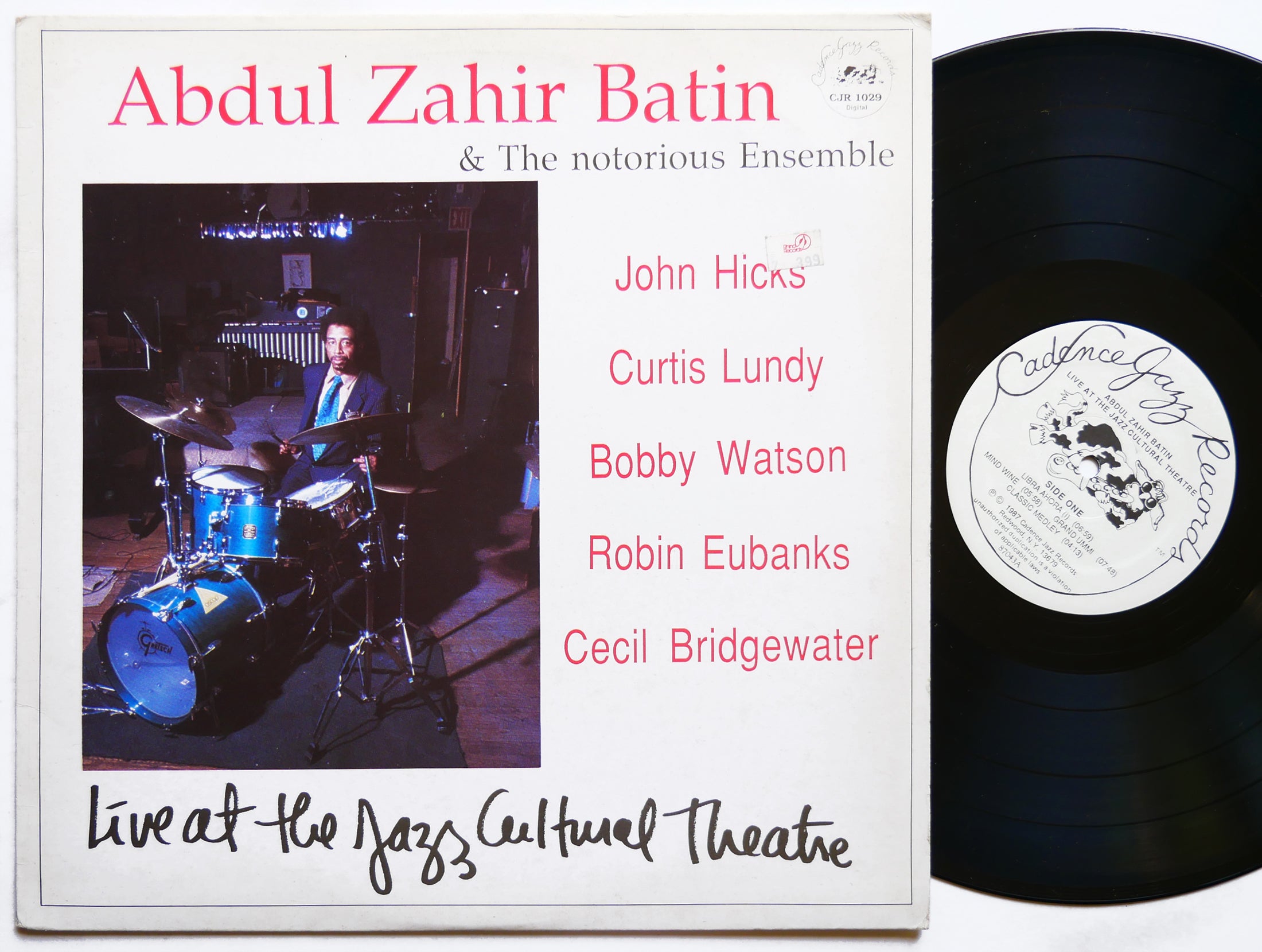 ABDUL ZAHIR BATIN Live At The Jazz Cultural Theatre LP CADENCE JAZZ CJR 1029