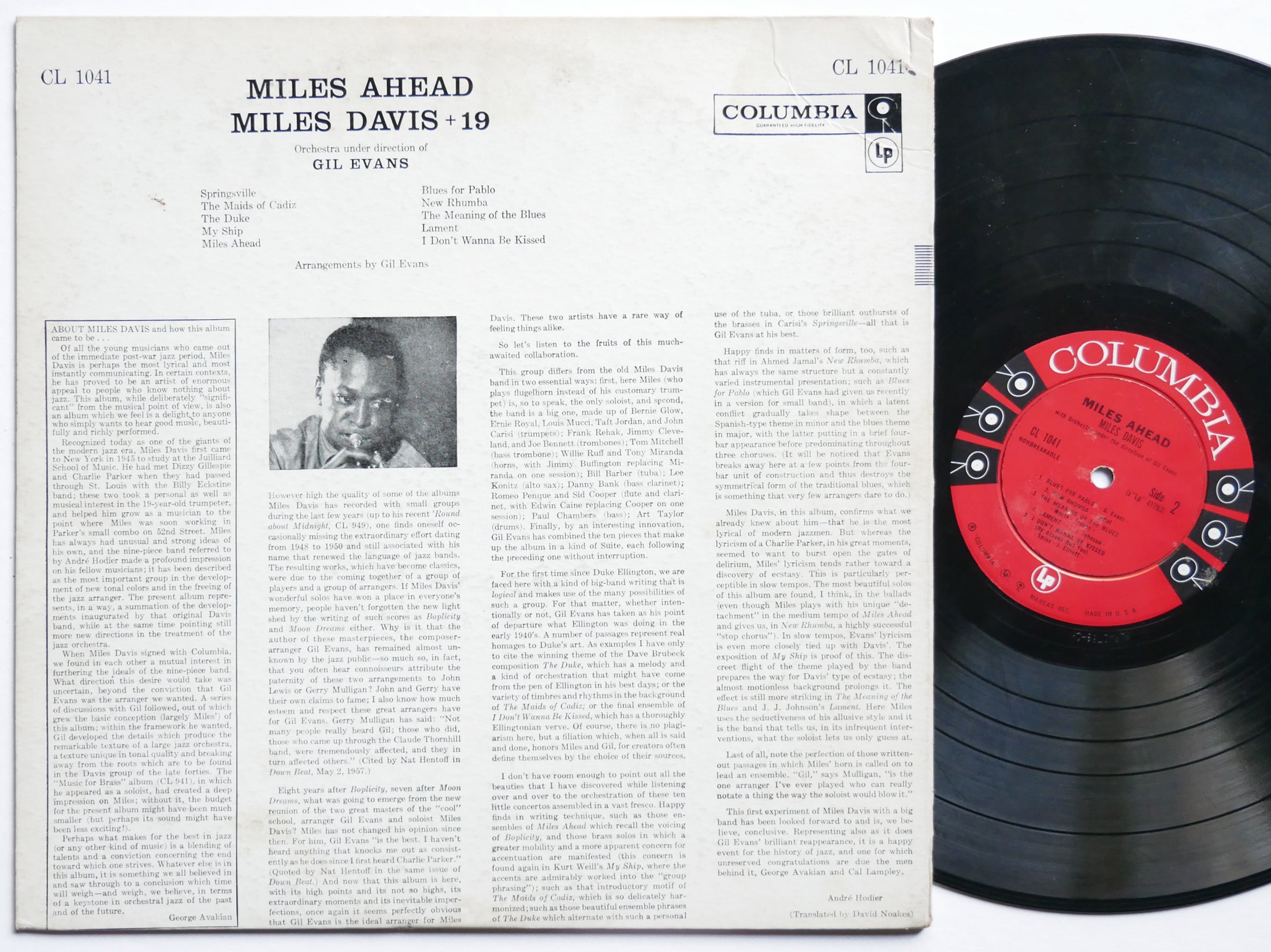 MILES DAVIS + 19 Miles Ahead LP COLUMBIA CL 1041 US 1957 6-EYE DG MONO Gil Evans