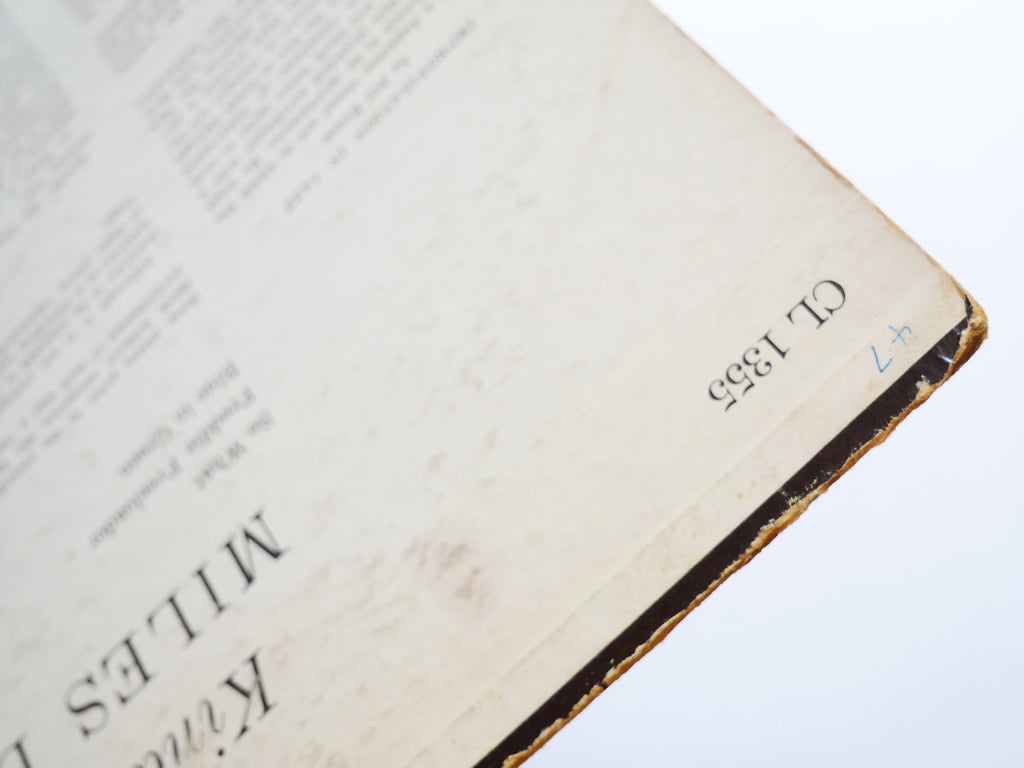 MILES DAVIS Kind Of Blue LP COLUMBIA CL 1355 DG MONO John Coltrane Bill Evans