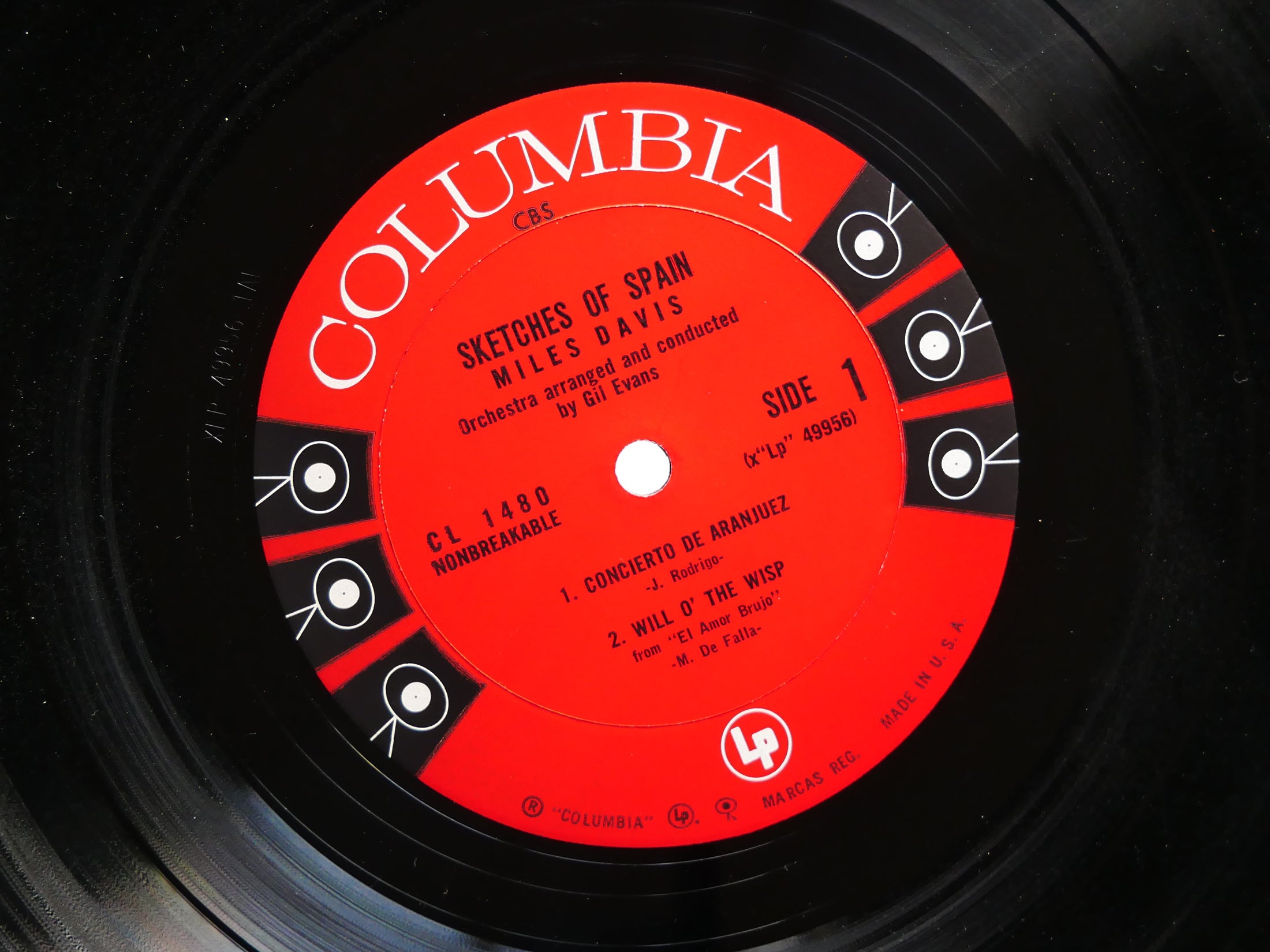 MILES DAVIS Sketches Of Spain LP COLUMBIA CL 1480 US 1961 MONO 6-EYE Gil Evans