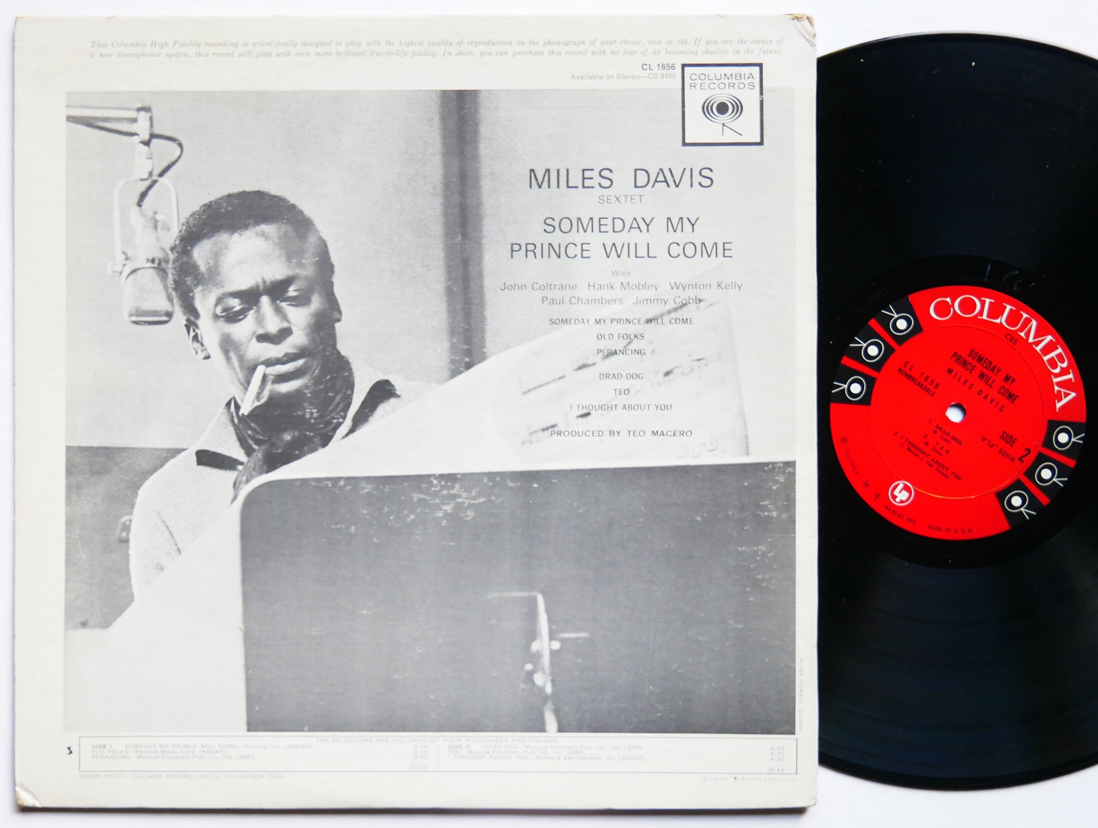 MILES DAVIS Someday My Prince Will Come LP COLUMBIA CL 1656 MONO John Coltrane