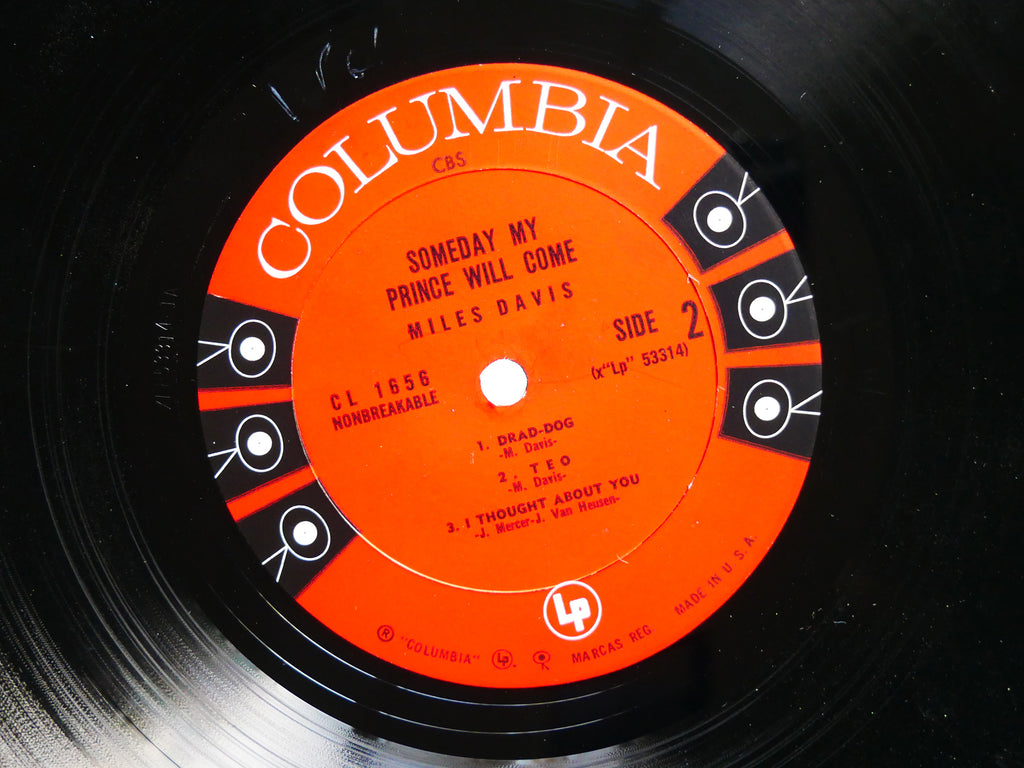 MILES DAVIS Someday My Prince Will Come LP COLUMBIA CL 1656 MONO John Coltrane
