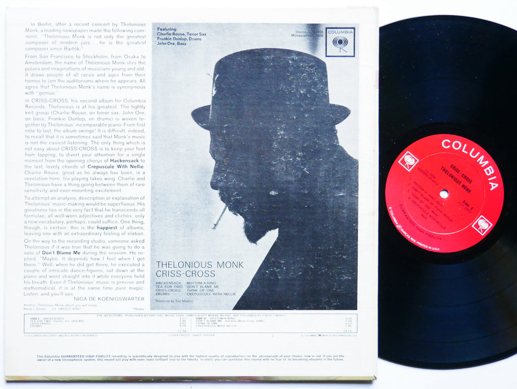 THELONIOUS MONK Criss-Cross LP COLUMBIA CL 2038 US 1963 2-EYE MONO Charlie Rouse