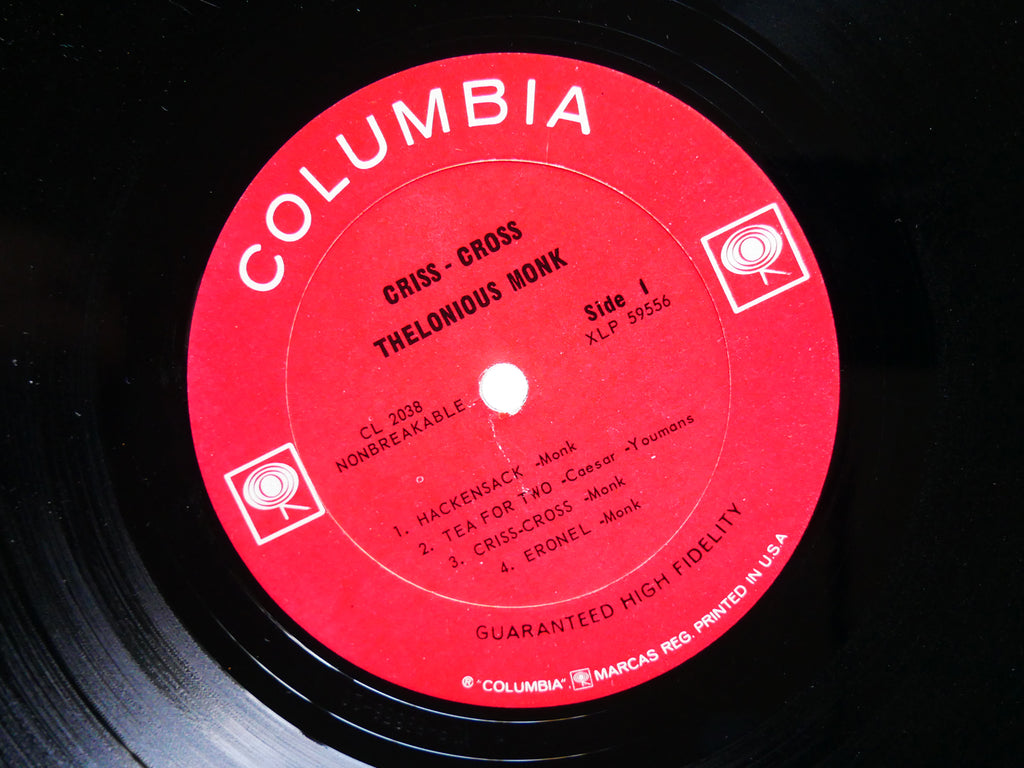THELONIOUS MONK Criss-Cross LP COLUMBIA CL 2038 US 1963 2-EYE MONO Charlie Rouse