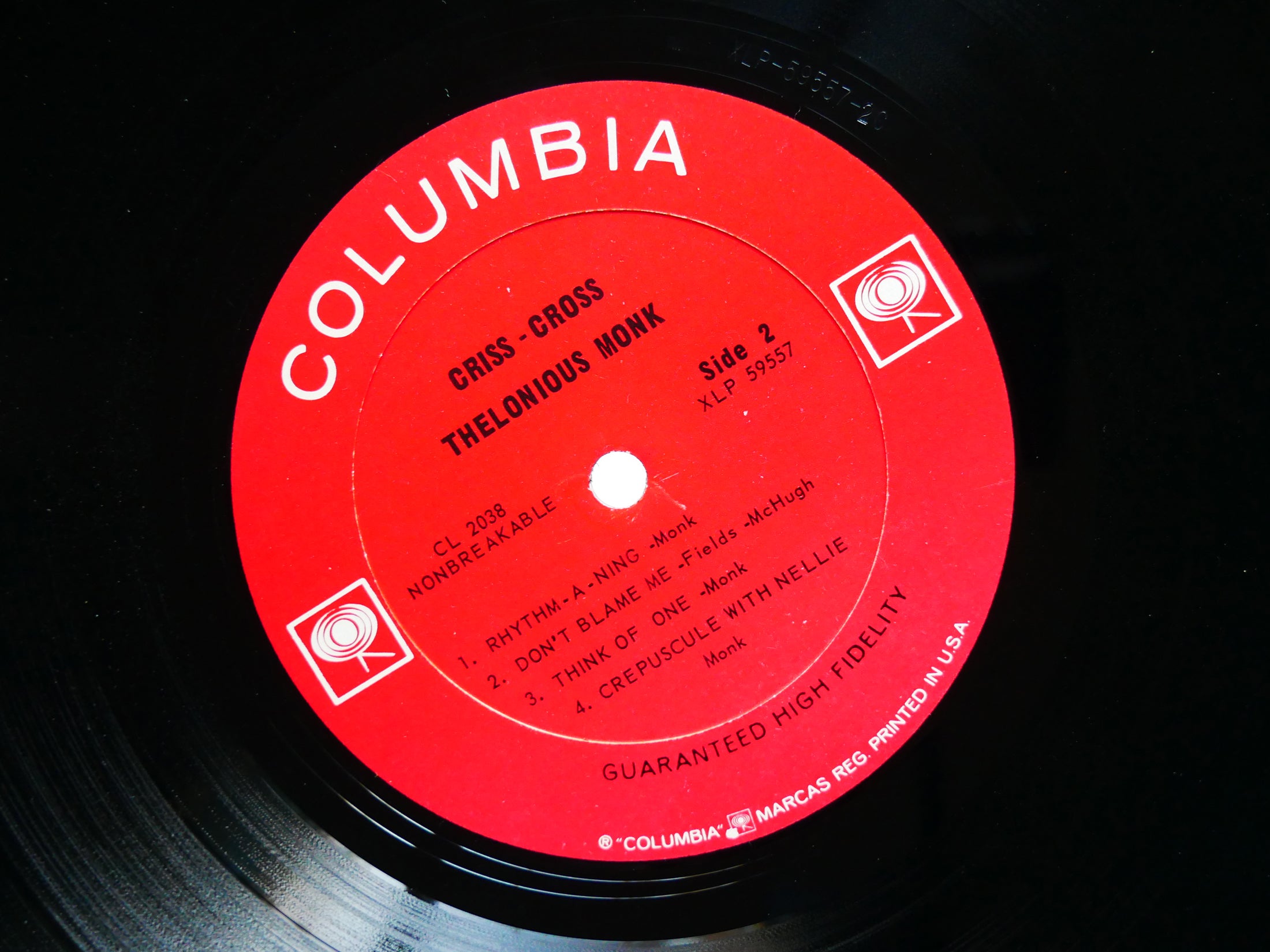 THELONIOUS MONK Criss-Cross LP COLUMBIA CL 2038 US 1963 2-EYE MONO Charlie Rouse