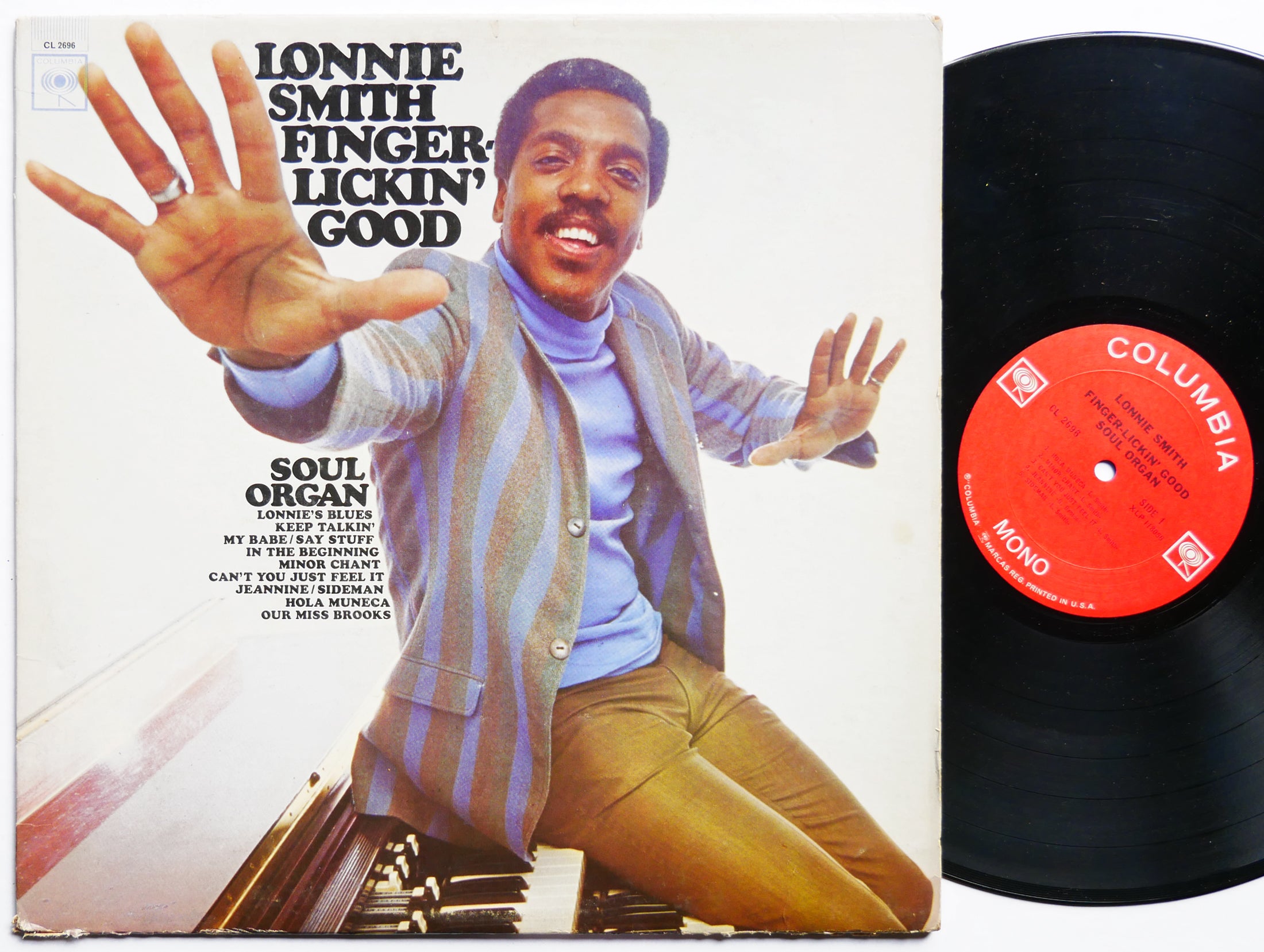 LONNIE SMITH Finger-Lickin' Good Soul Organ LP COLUMBIA CL 2696 US 1967 MONO