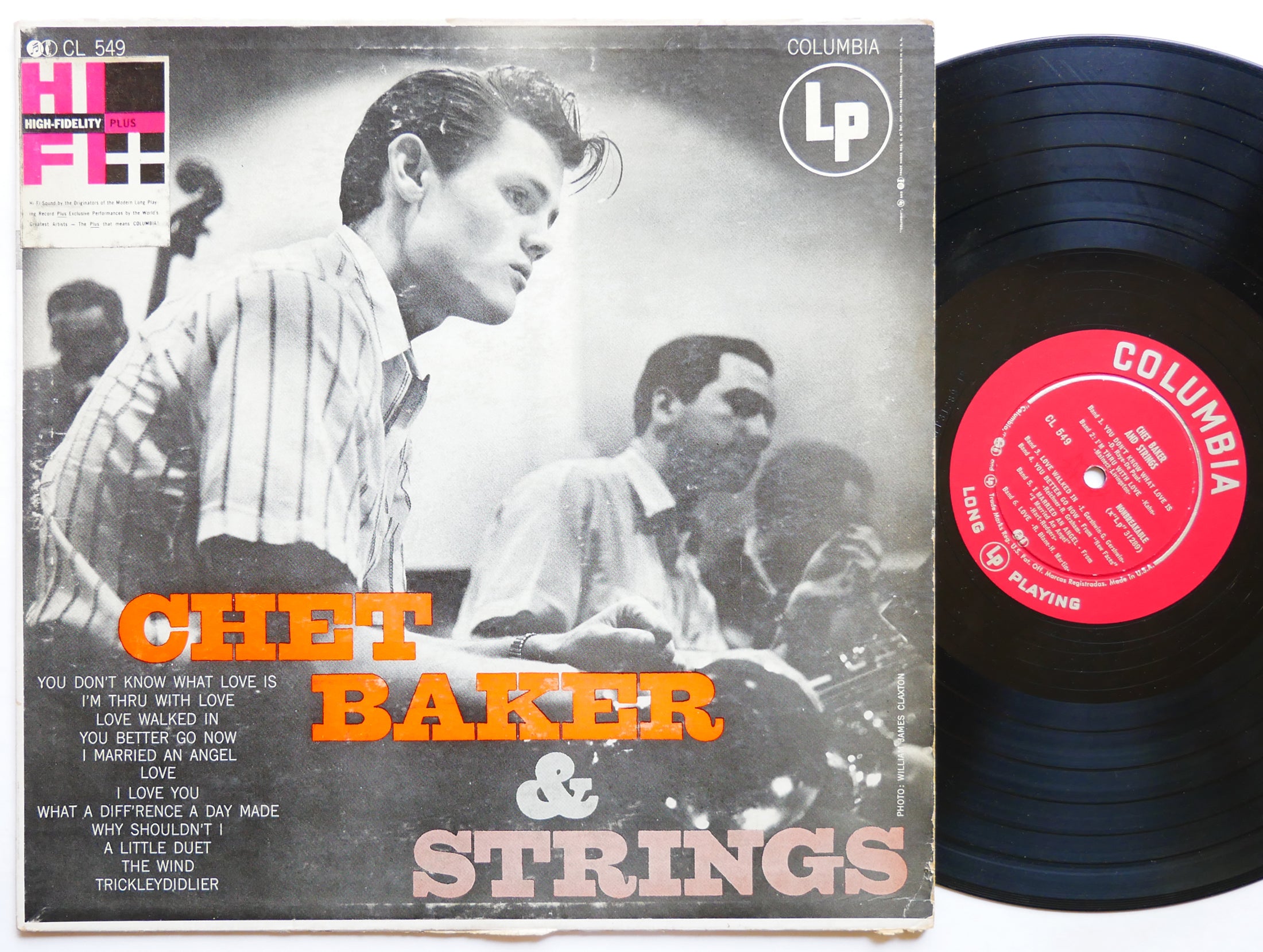 CHET BAKER & Strings LP COLUMBIA CL 549 US 1954 DG MONO Zoot Sims Russ Freeman