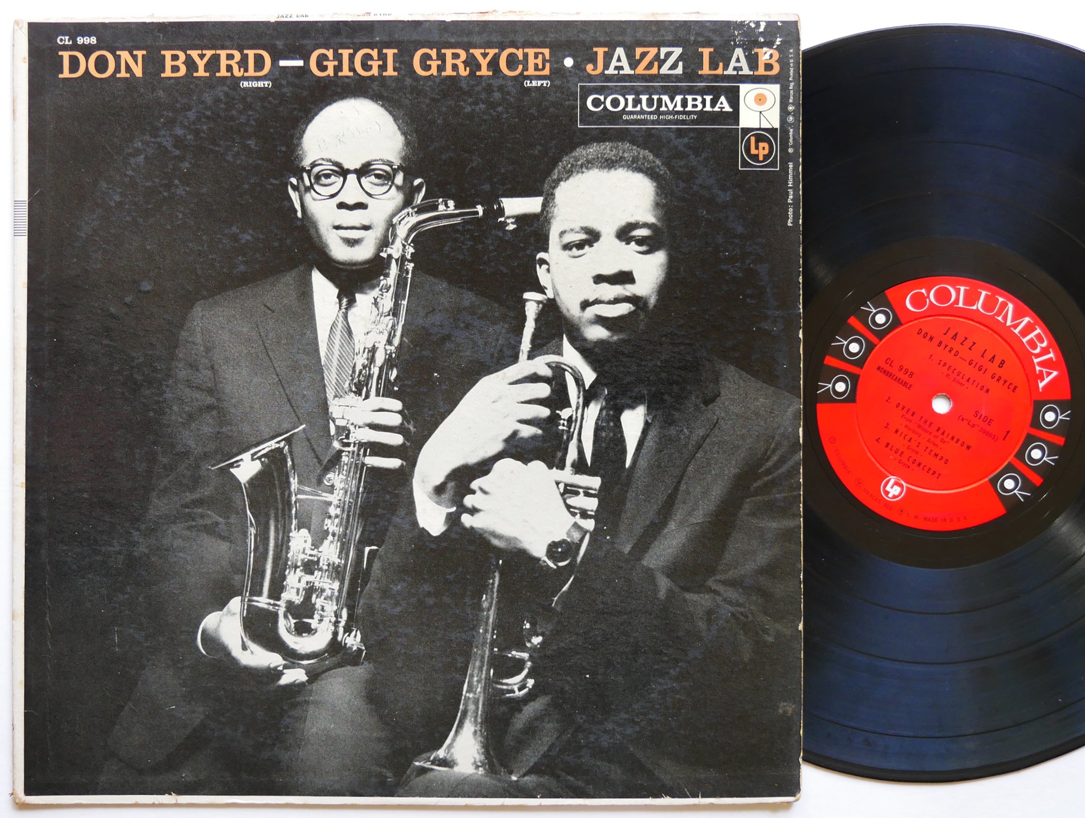 DONALD BYRD GIGI GRYCE Jazz Lab LP COLUMBIA CL 998 6-EYE DG MONO Sahib Shihab