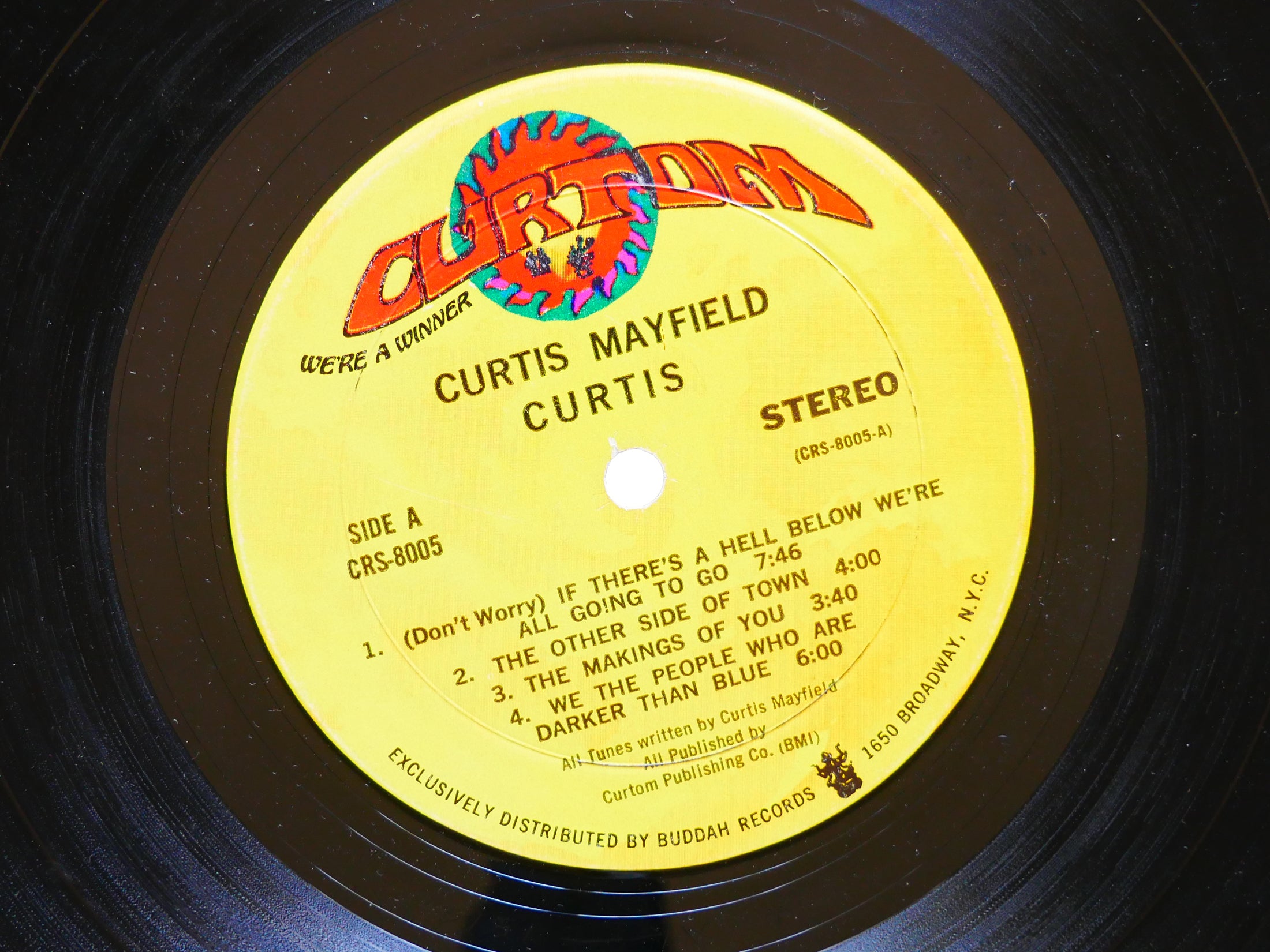CURTIS MAYFIELD Curtis LP CURTOM CRS 8005 US 1970 Soul Funk