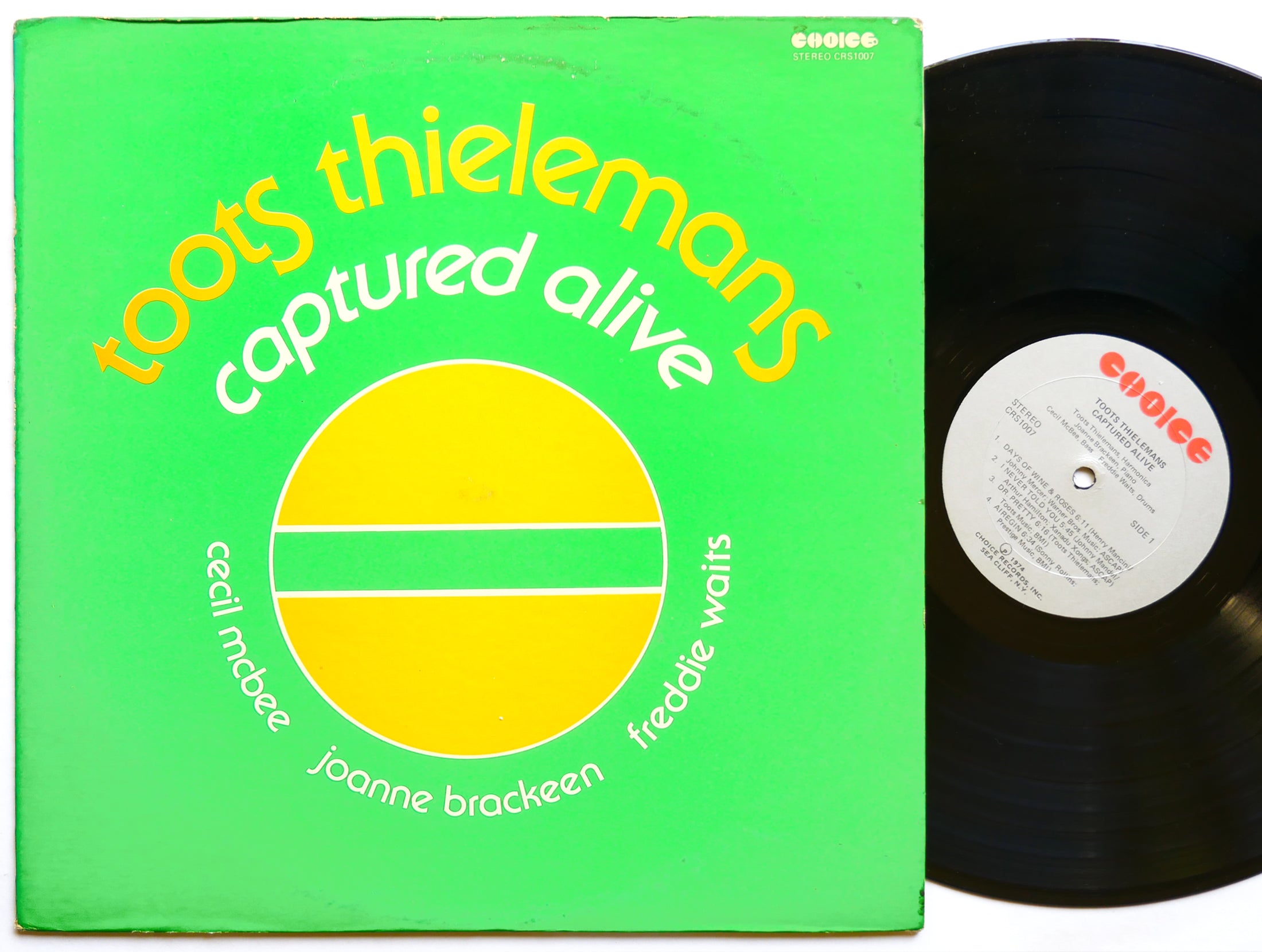 TOOTS THIELEMANS Captured Alive LP CHOICE CRS1007 US 1974 Cecil McBee