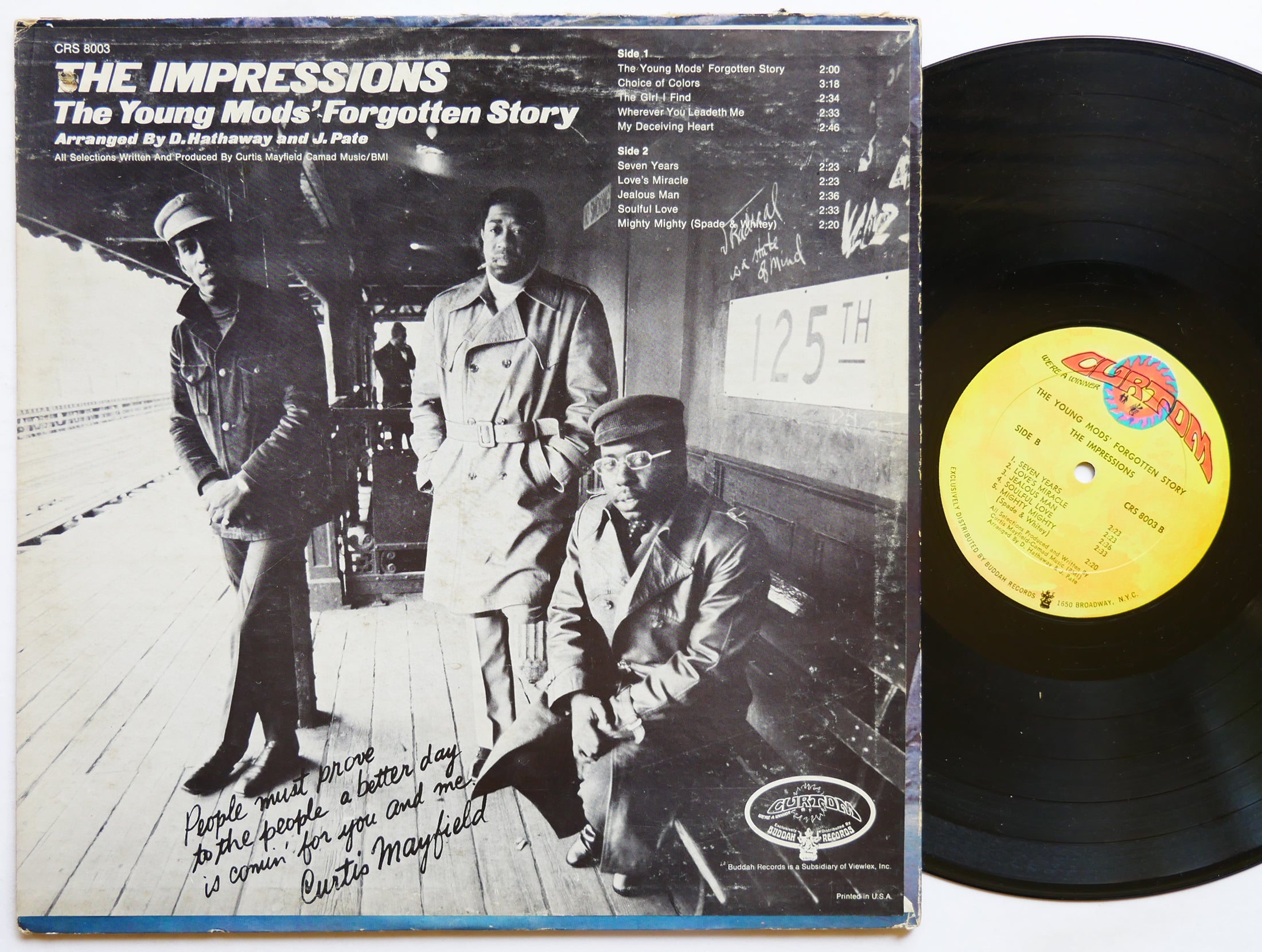 THE IMPRESSIONS The Young Mods' Forgotten Story LP CURTOM CRS 8003 Orig US 1969