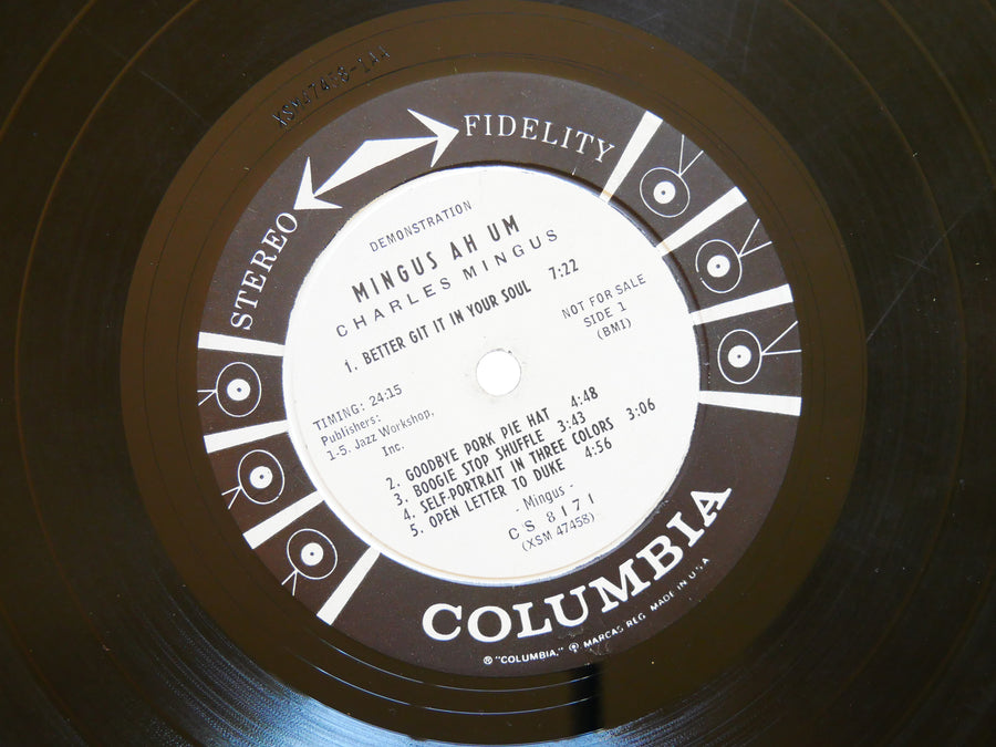 CHARLES MINGUS Mingus Ah Um LP COLUMBIA CS 8171 US 1959 DG PROMO Horace Parlan