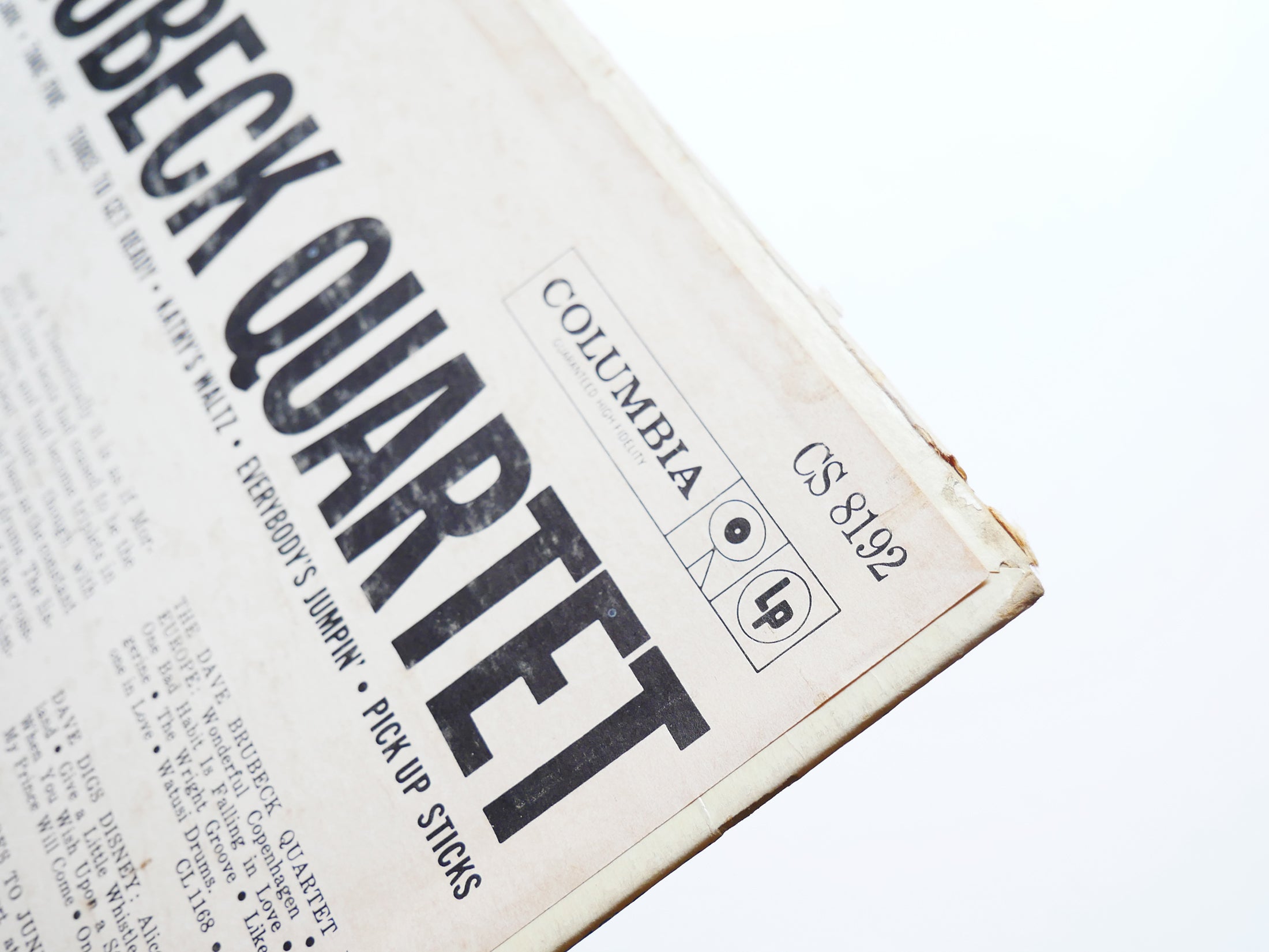 DAVE BRUBECK Quartet Time Out LP COLUMBIA CS 8192 US 1961 JAZZ 6-EYE Take Five