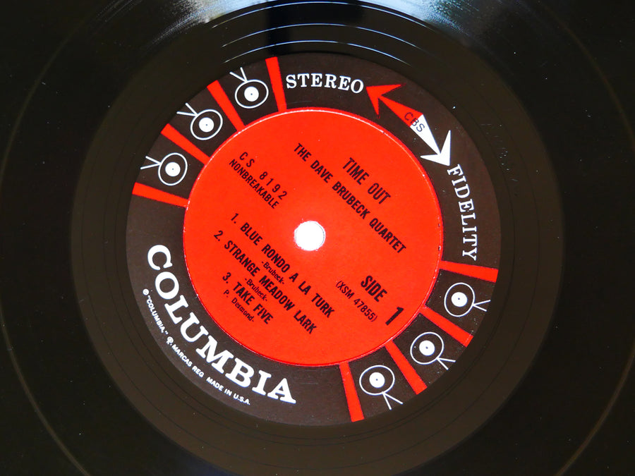 DAVE BRUBECK Quartet Time Out LP COLUMBIA CS 8192 US 1961 JAZZ 6-EYE Take Five