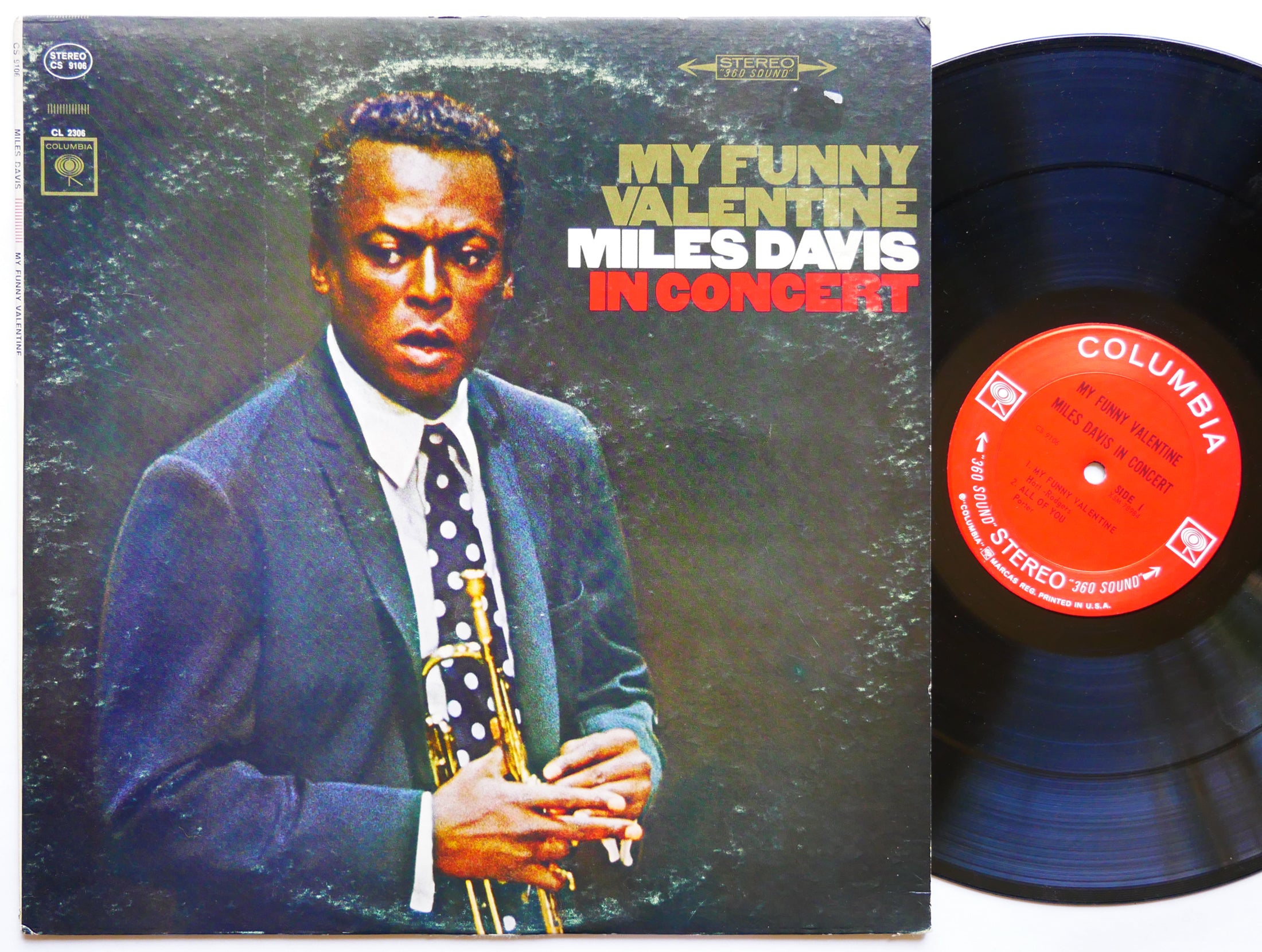 MILES DAVIS My Funny Valentine LP COLUMBIA CS 9106 US 1965 2-EYE Herbie Hancock