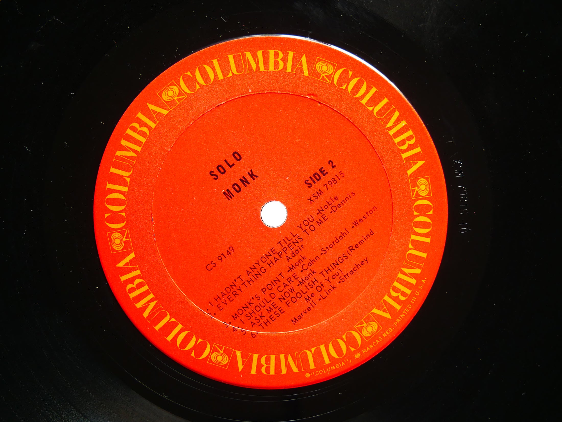 THELONIOUS MONK Solo Monk LP COLUMBIA CS 9149 US 1970 JAZZ VG+