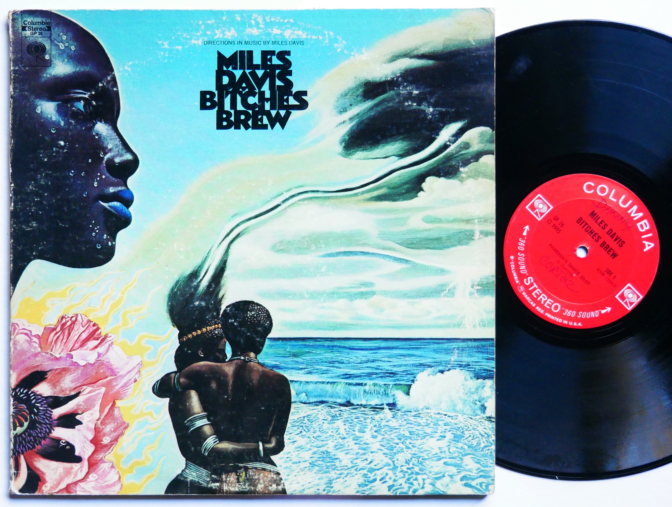 MILES DAVIS Bitches Brew LP COLUMBIA GP 26 2-EYE Wayne Shorter Bennie Maupin