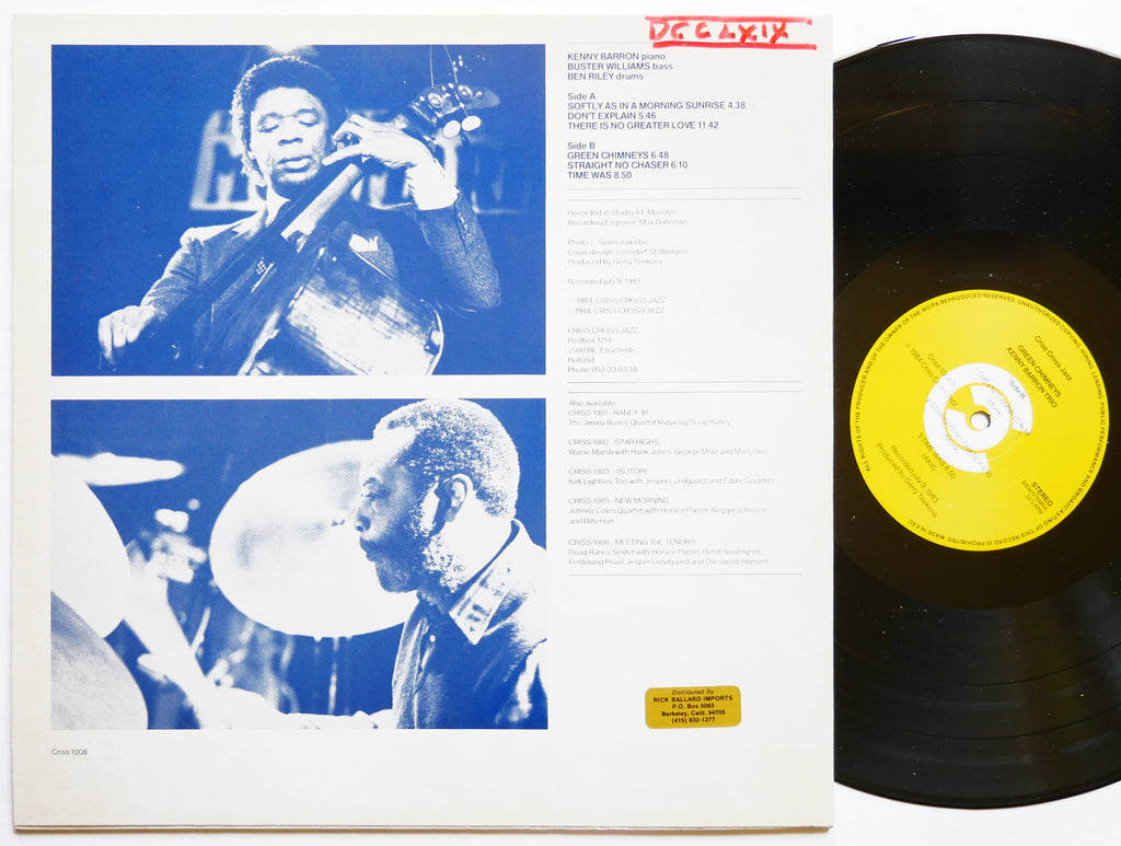 KENNY BARRON Trio BUSTER WILLIAMS LP Green Chimneys LP CRISS CROSS JAZZ 1008 NL