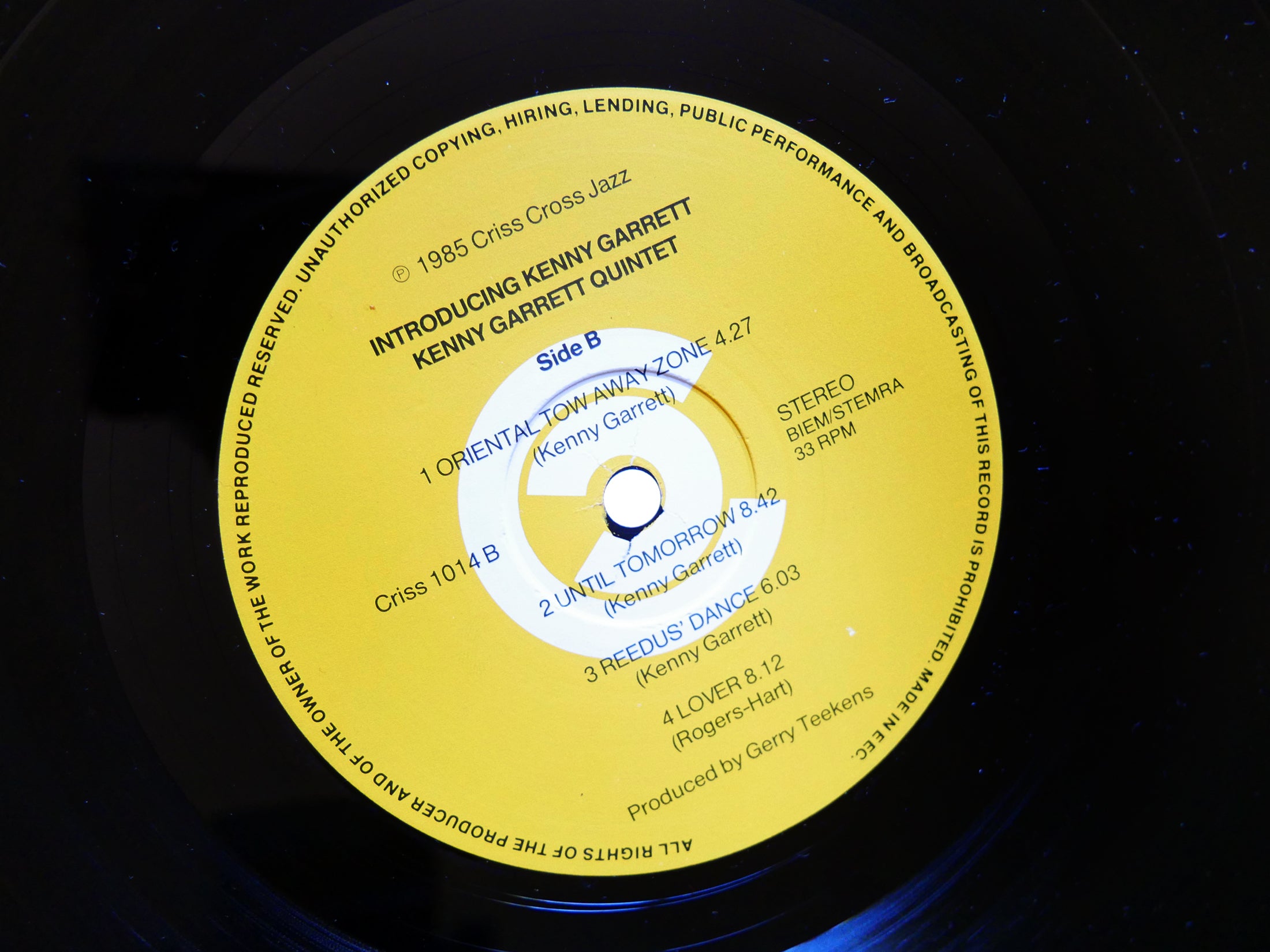 KENNY GARRETT Quintet WOODY SHAW Introducing LP CRISS CROSS JAZZ 1014 NL 1985