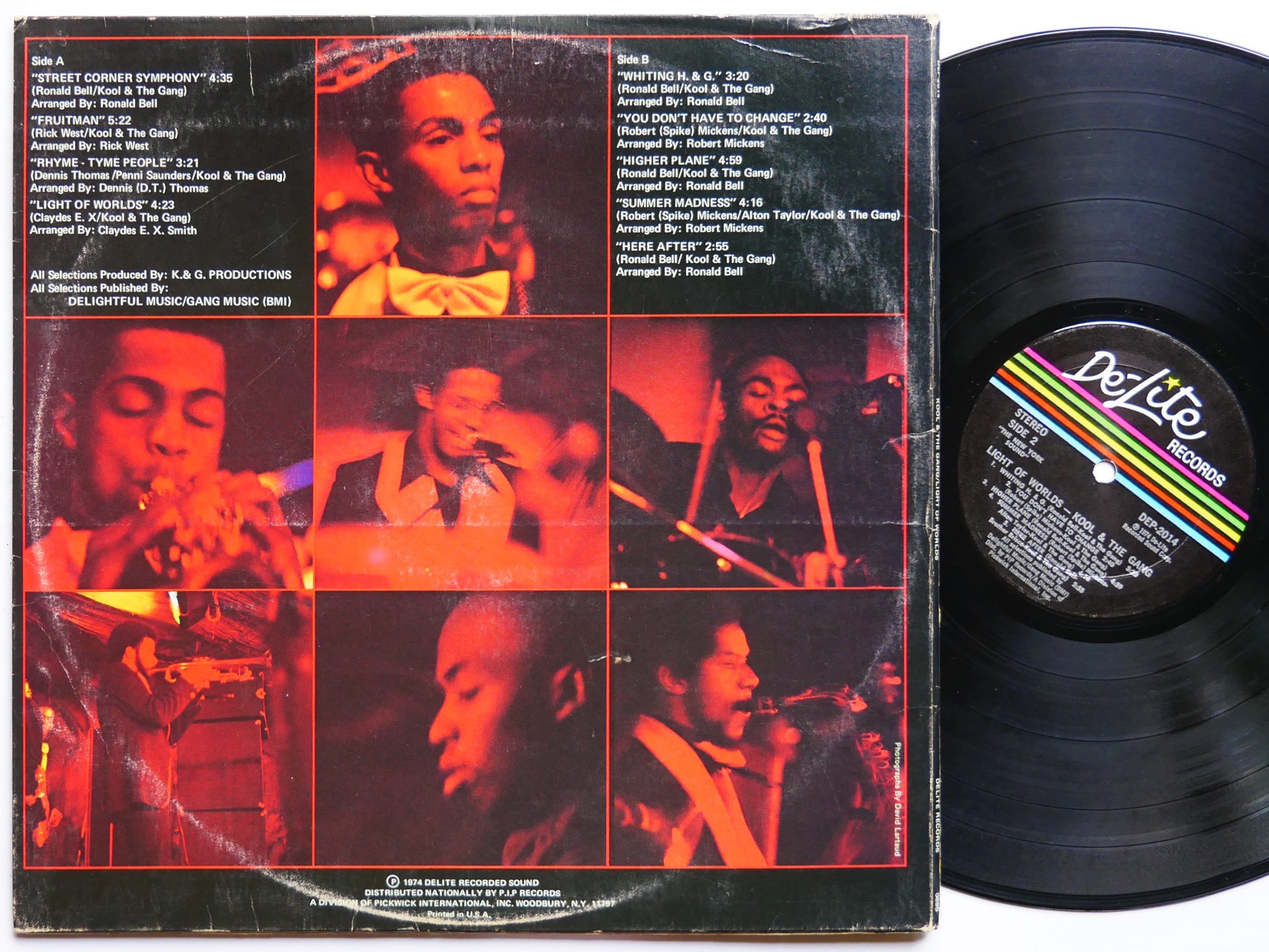 KOOL & THE GANG Light Of Worlds LP DE-LITE RECORDS DEP-2014 US 1974 Jazz Funk