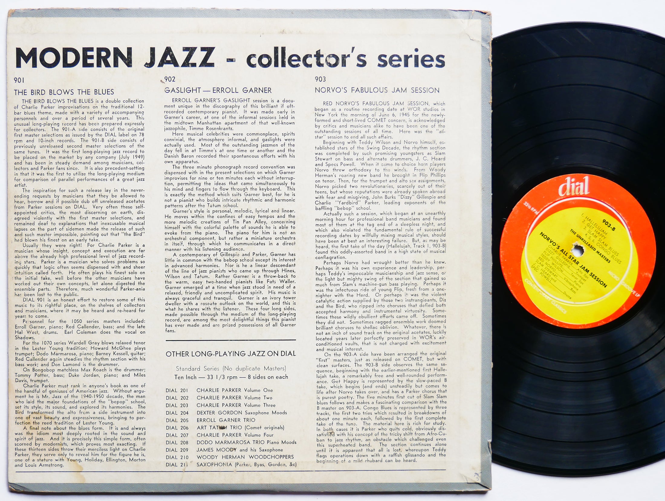 RED NORVO CHARLIE PARKER DIZZY GILLESPIE Fabulous Jam Session DIAL 903 MONO EAR