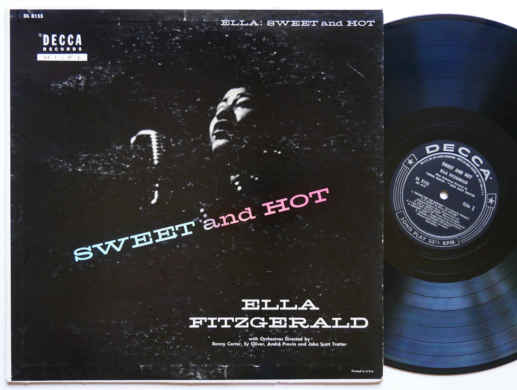 ELLA FITZGERALD Sweet And Hot LP DECCA DL 8155 US 1955 DG MONO JAZZ Benny Carter
