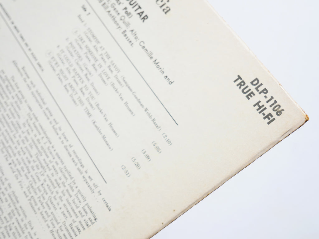 DICK GARCIA BILL EVANS A Message From Garcia LP DAWN DLP 1106 US 1956 DG MONO