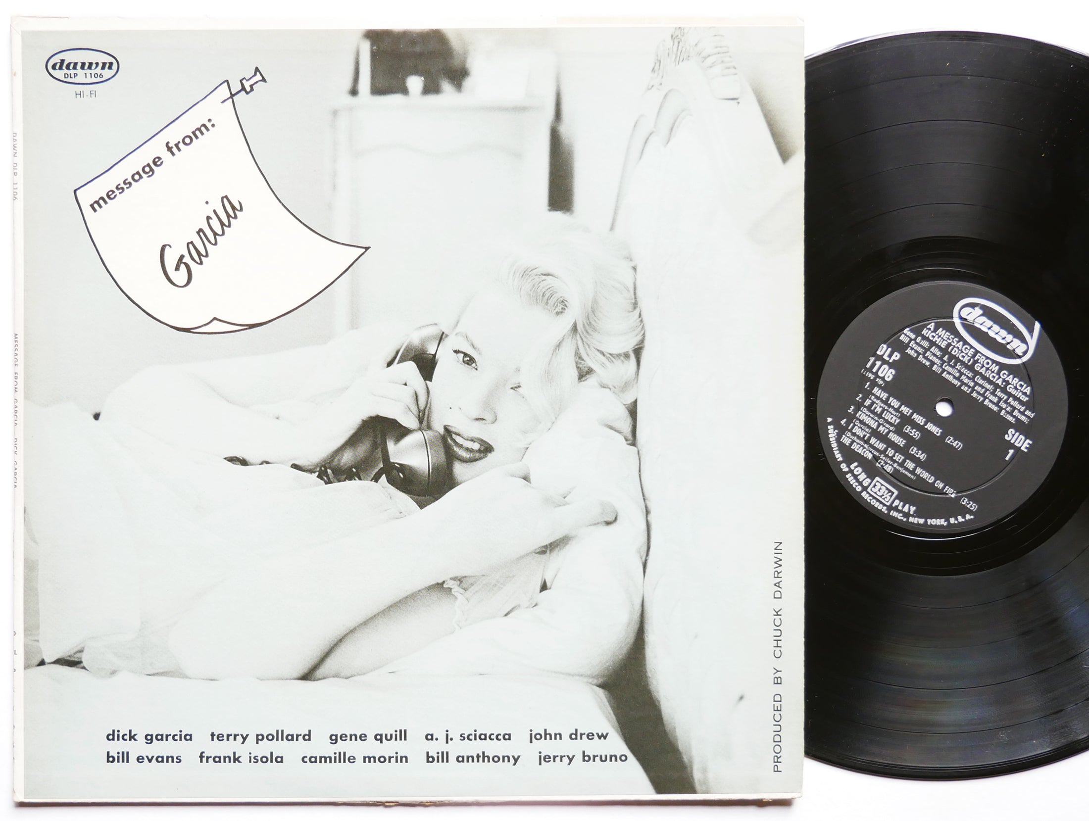 DICK GARCIA BILL EVANS A Message From Garcia LP DAWN DLP 1106 US 1956 DG MONO