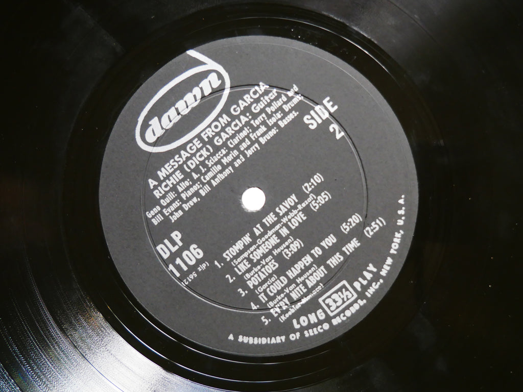 DICK GARCIA BILL EVANS A Message From Garcia LP DAWN DLP 1106 US 1956 DG MONO