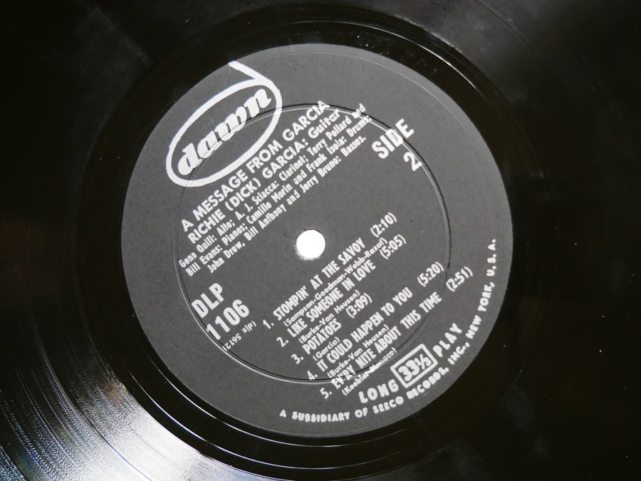 DICK GARCIA BILL EVANS A Message From Garcia LP DAWN DLP 1106 US 1956 DG MONO