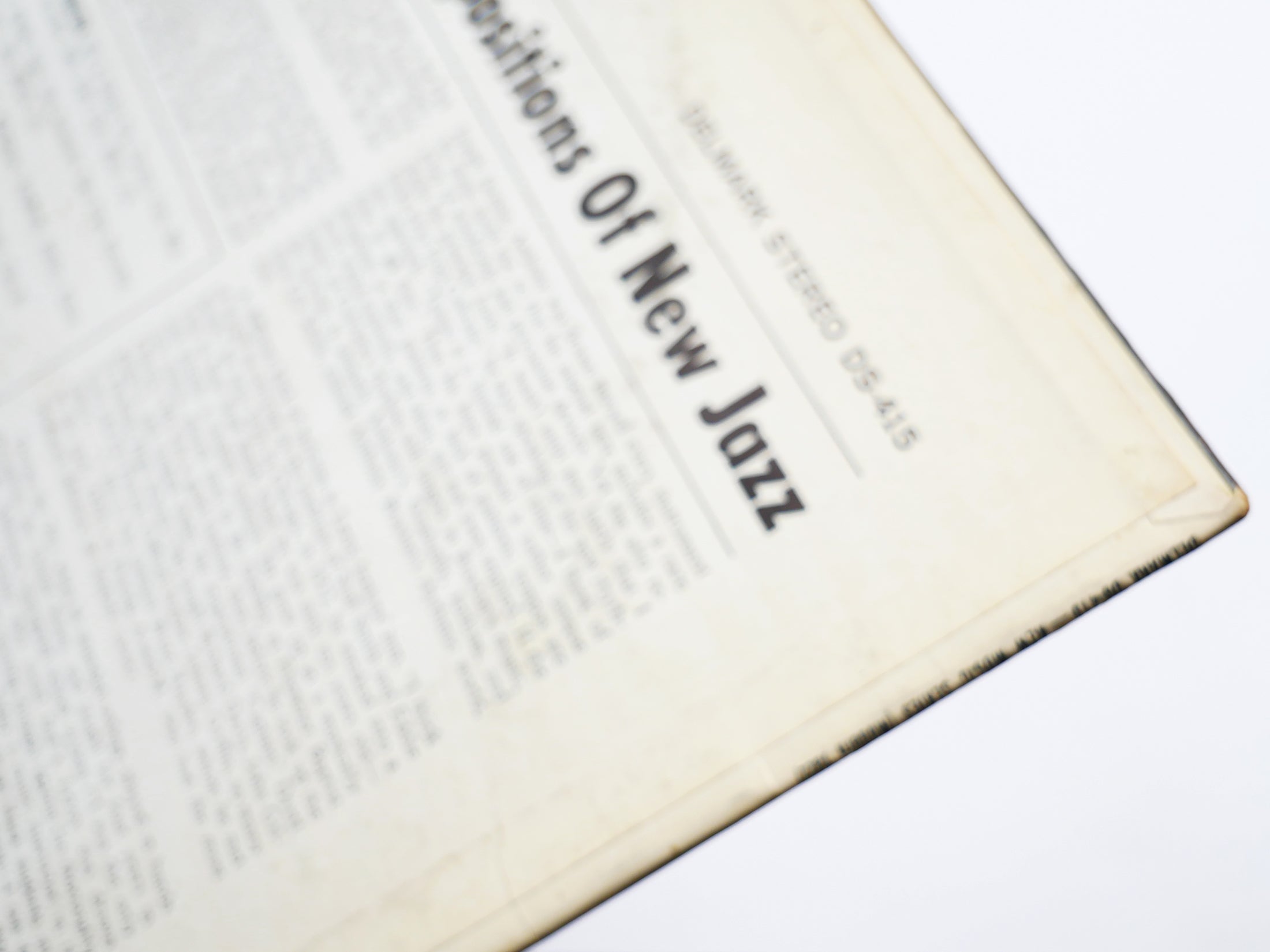 ANTHONY BRAXTON 3 Compositions Of New Jazz LP DELMARK RECORDS DS-415 US 1968