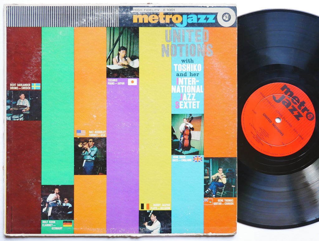 TOSHIKO AKIYOSHI United Notions LP METROJAZZ E 1001 US 1958 DG MONO Nat Adderley