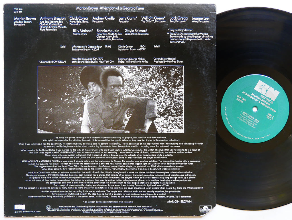 MARION BROWN Afternoon Of A Georgia Faun LP ECM RECORDS ECM 1004 Bennie Maupin