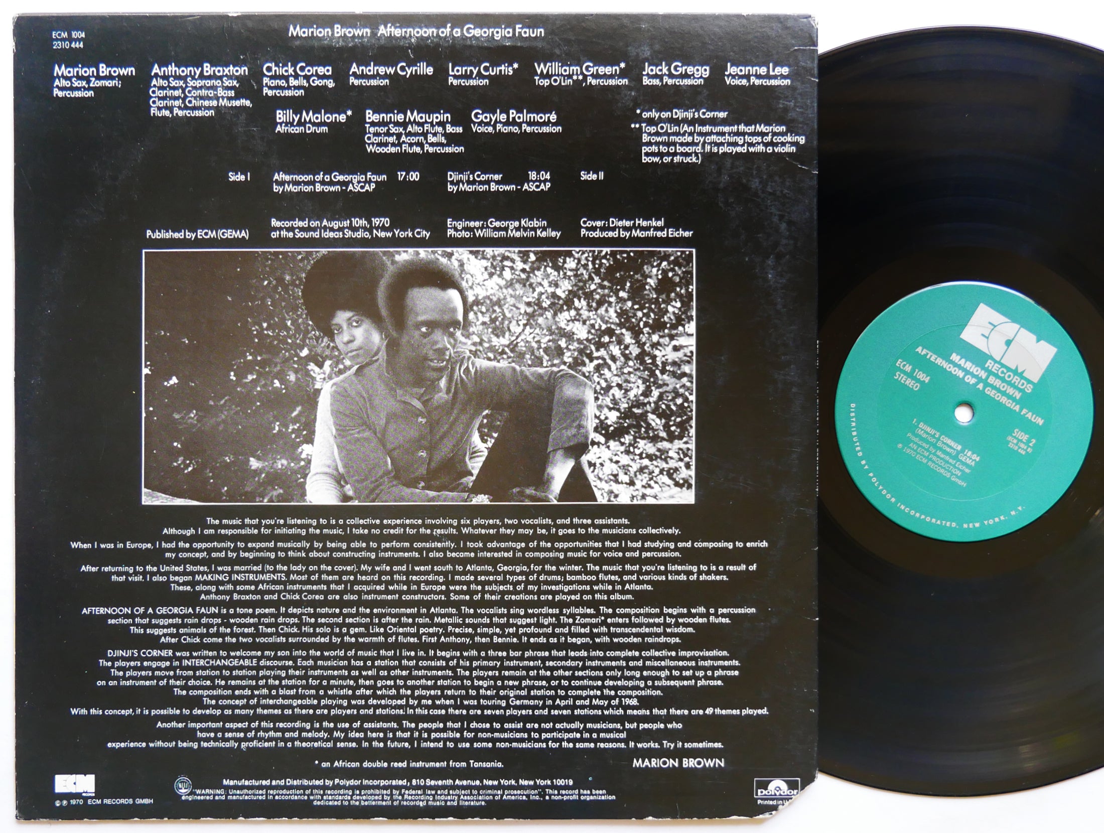 MARION BROWN Afternoon Of A Georgia Faun LP ECM RECORDS ECM 1004 Bennie Maupin