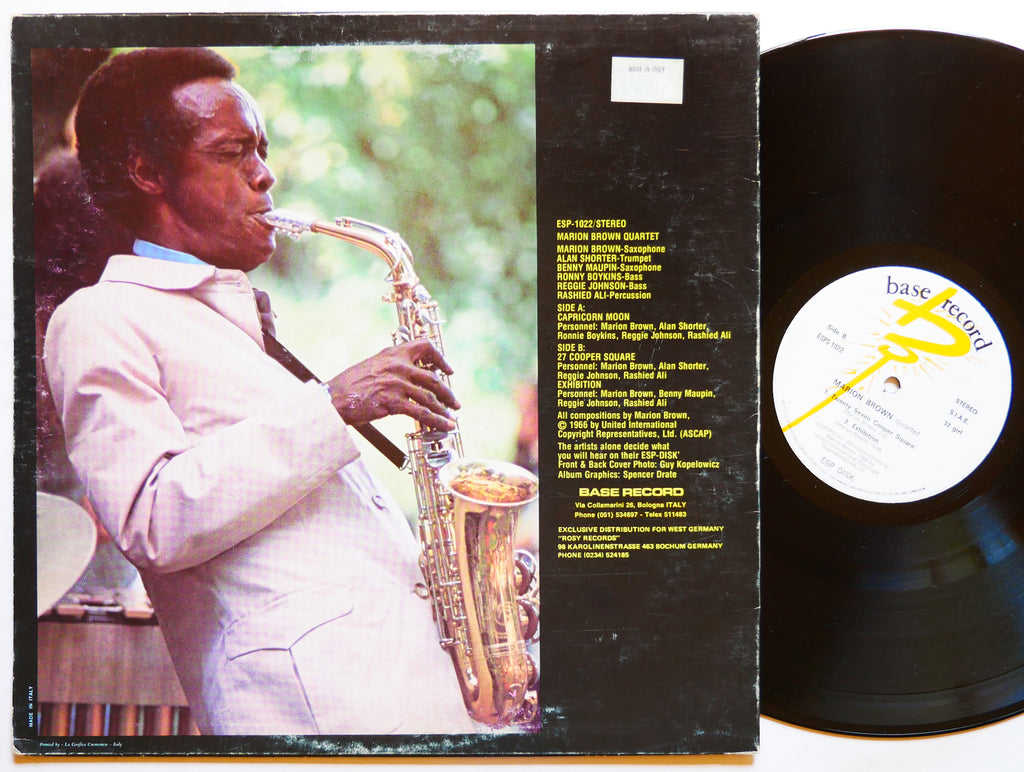 MARION BROWN Quartet LP BASE RECORD ESP-1022 ITALY Alan Shorter Rashied Ali