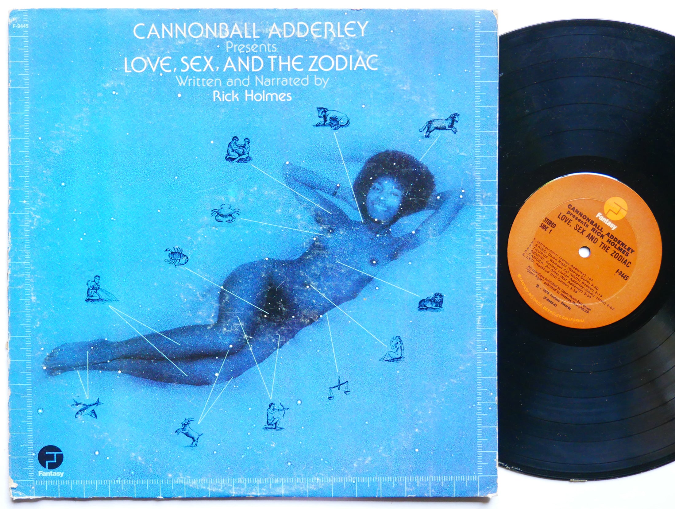 CANNONBALL ADDERLEY RICK HOLMES Love, Sex, And The Zodiac LP FANTASY F-9445
