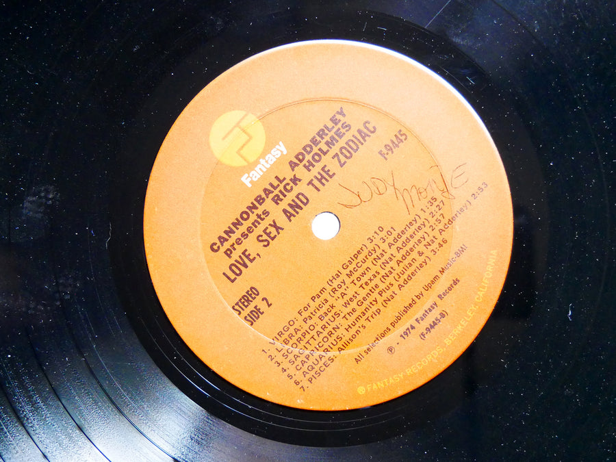 CANNONBALL ADDERLEY RICK HOLMES Love, Sex, And The Zodiac LP FANTASY F-9445